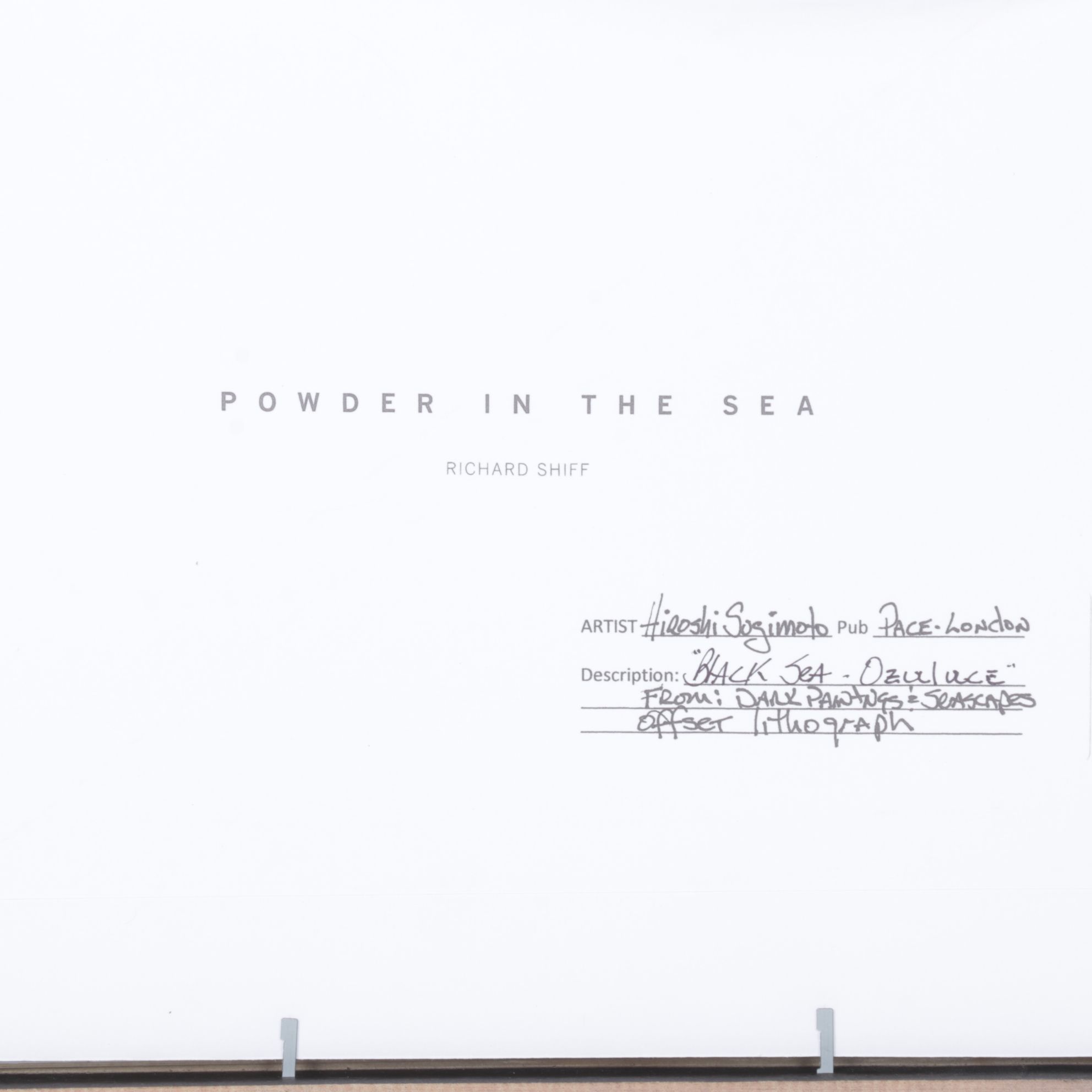 Hiroshi Sugimoto Offset Lithograph "Black Sea, Ozuluce"