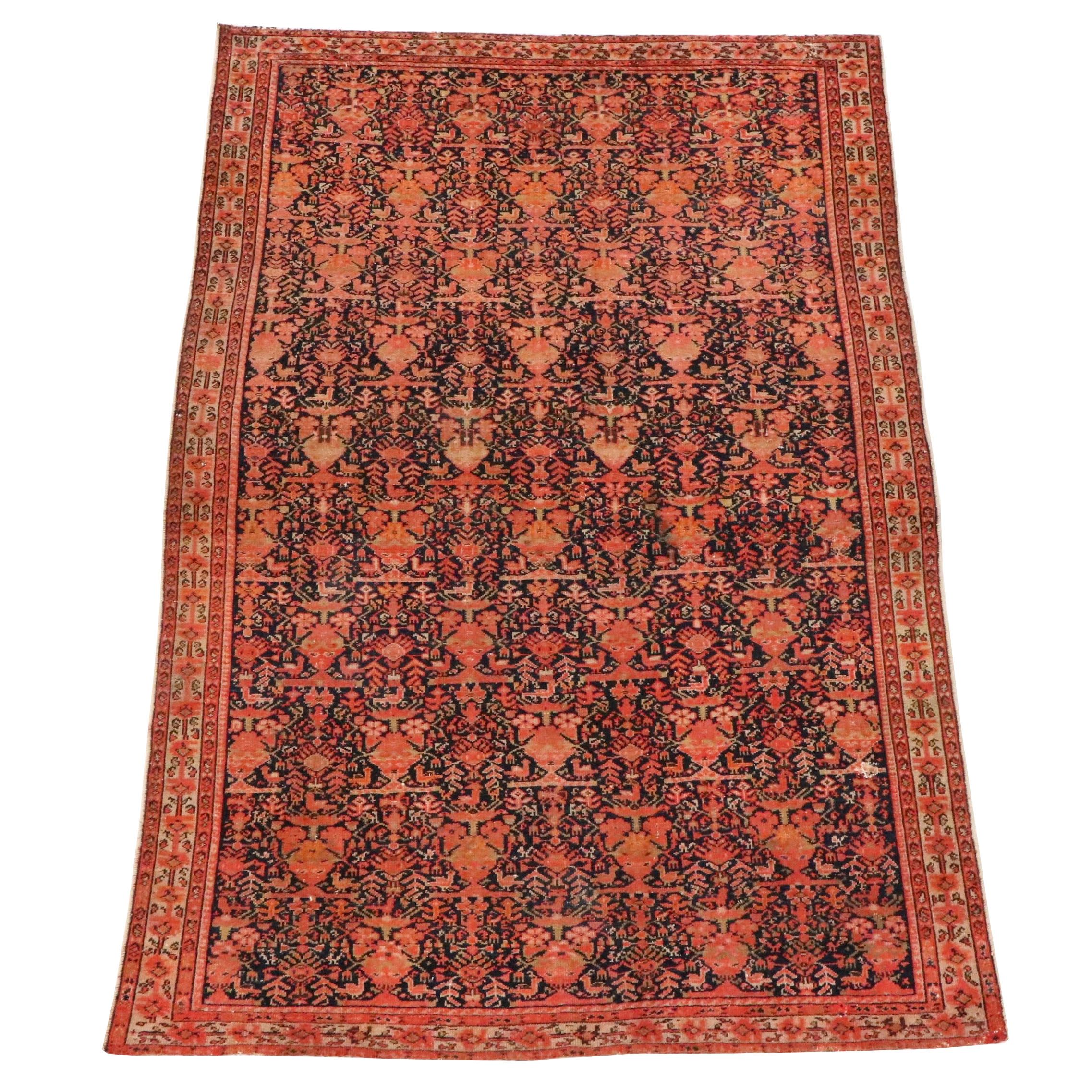 3'10 x 7'3 Hand-Knotted Persian Afshar Area Rug