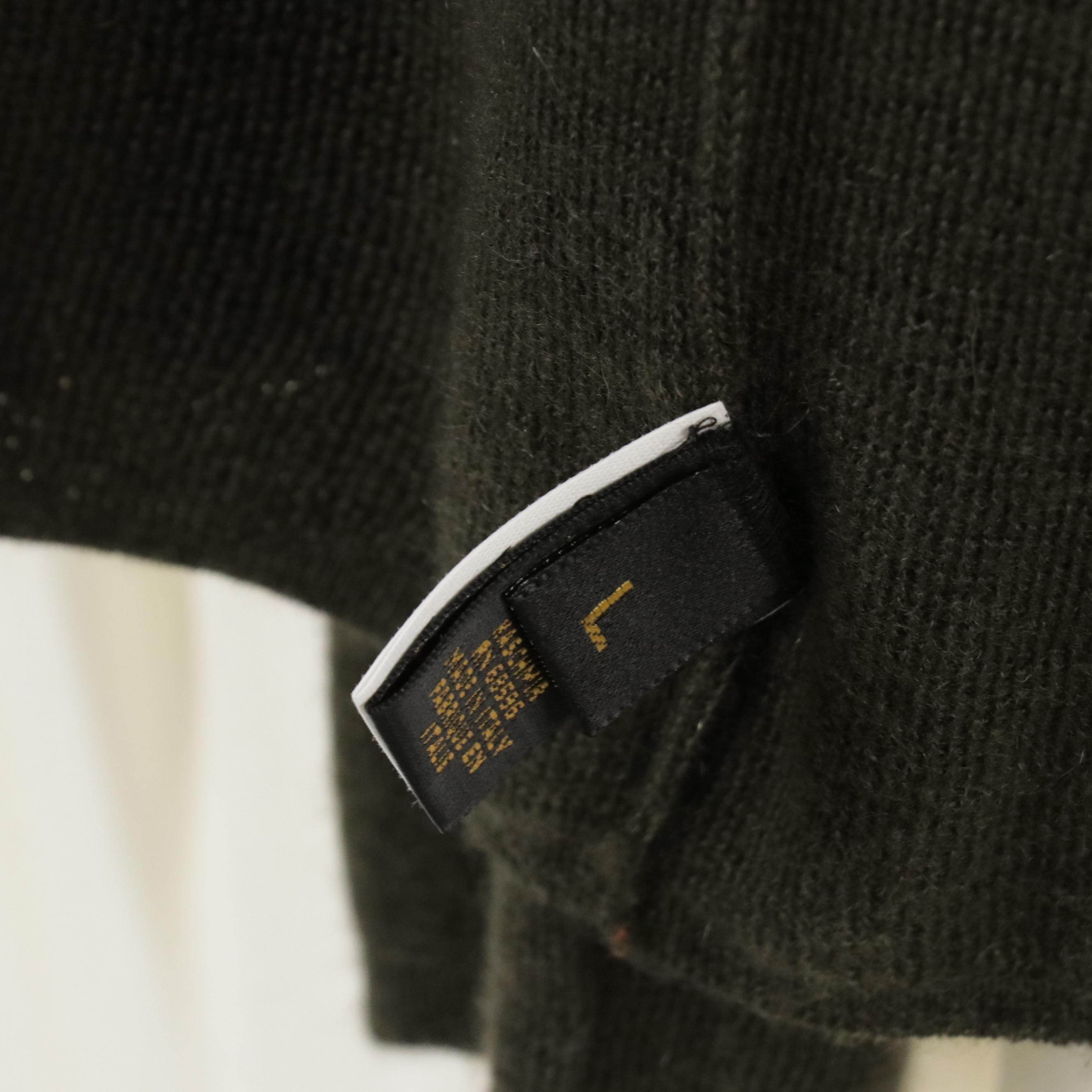 Donna Karan Cashmere Cardigan and Knit Long Sleeve Set with White Rayon Trousers