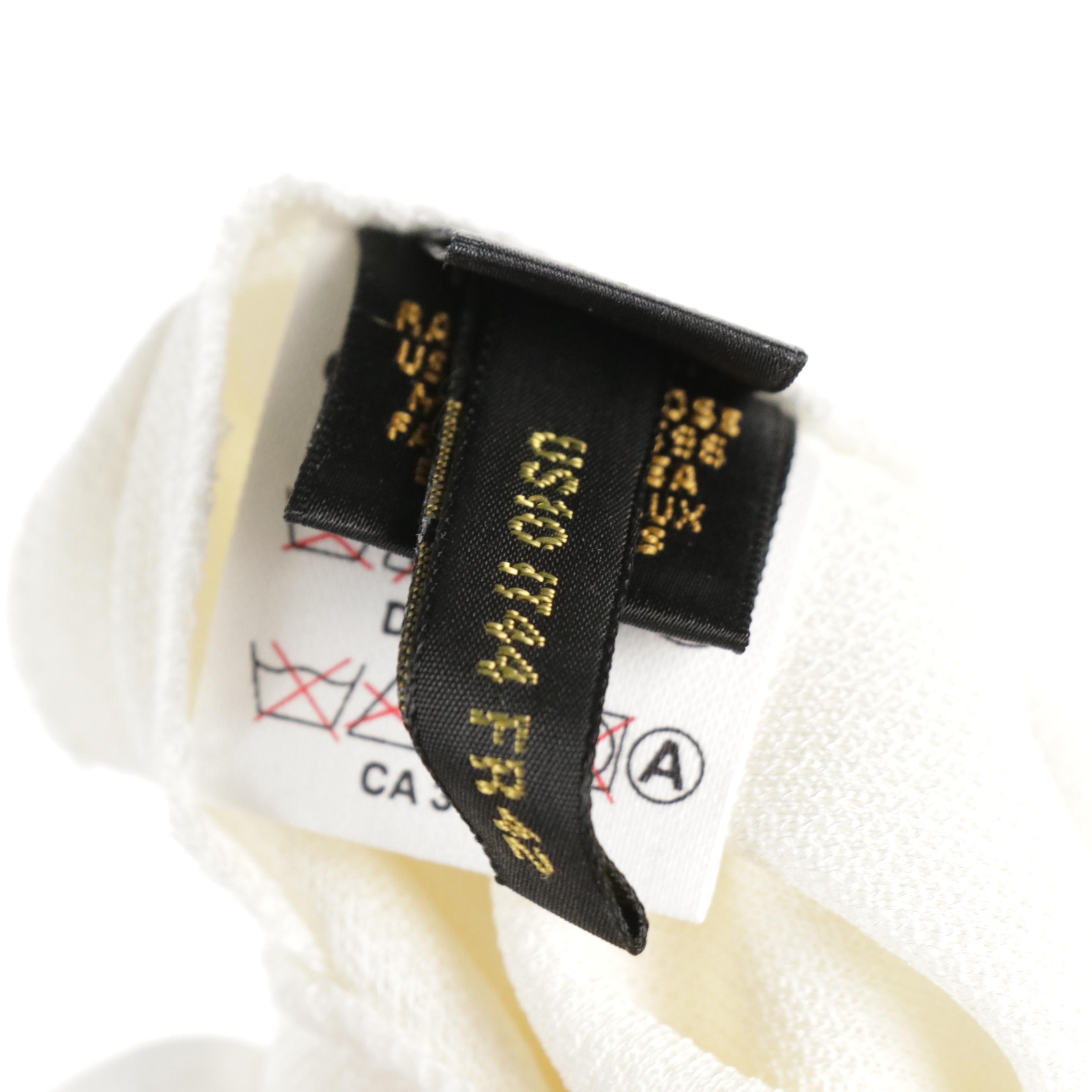 Donna Karan Cashmere Cardigan and Knit Long Sleeve Set with White Rayon Trousers