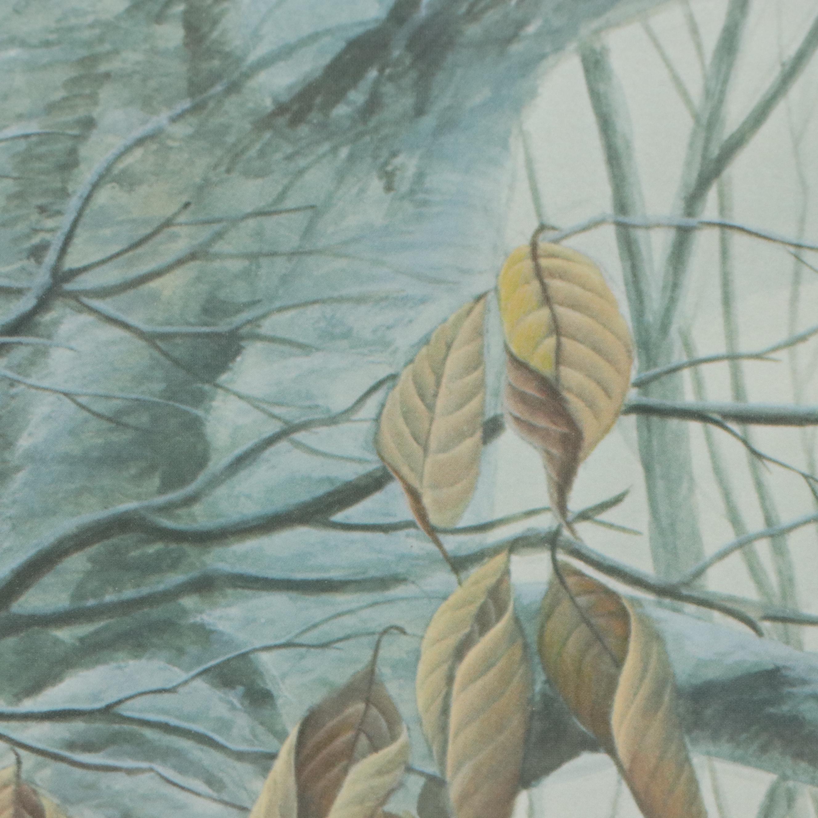 John Ruthven Offset Lithograph "Pileated Woodpeckers," Late 20th Century