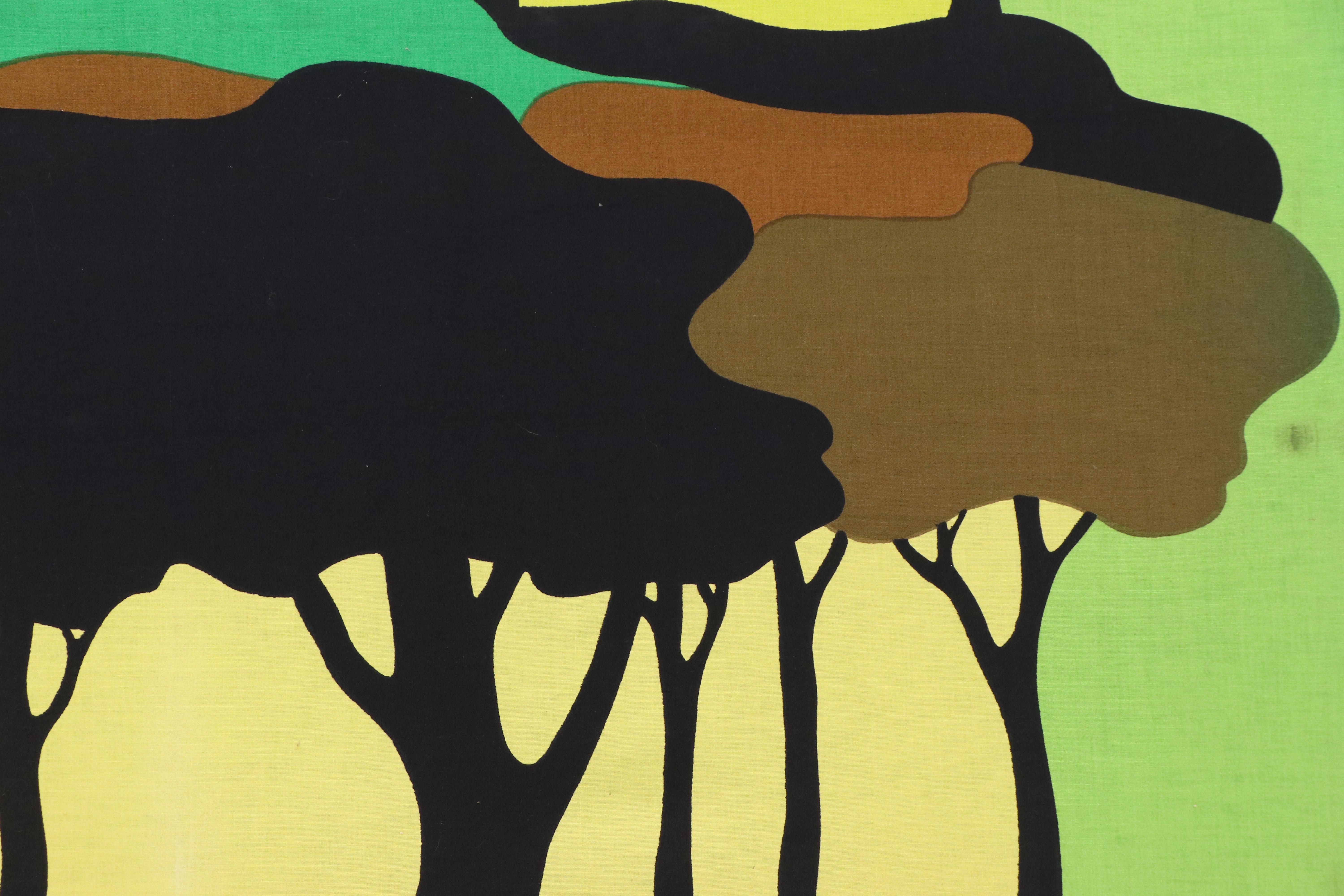 Marjatta Seppälä for Tampella Stretched Textile Panel "Apia," Circa 1970s