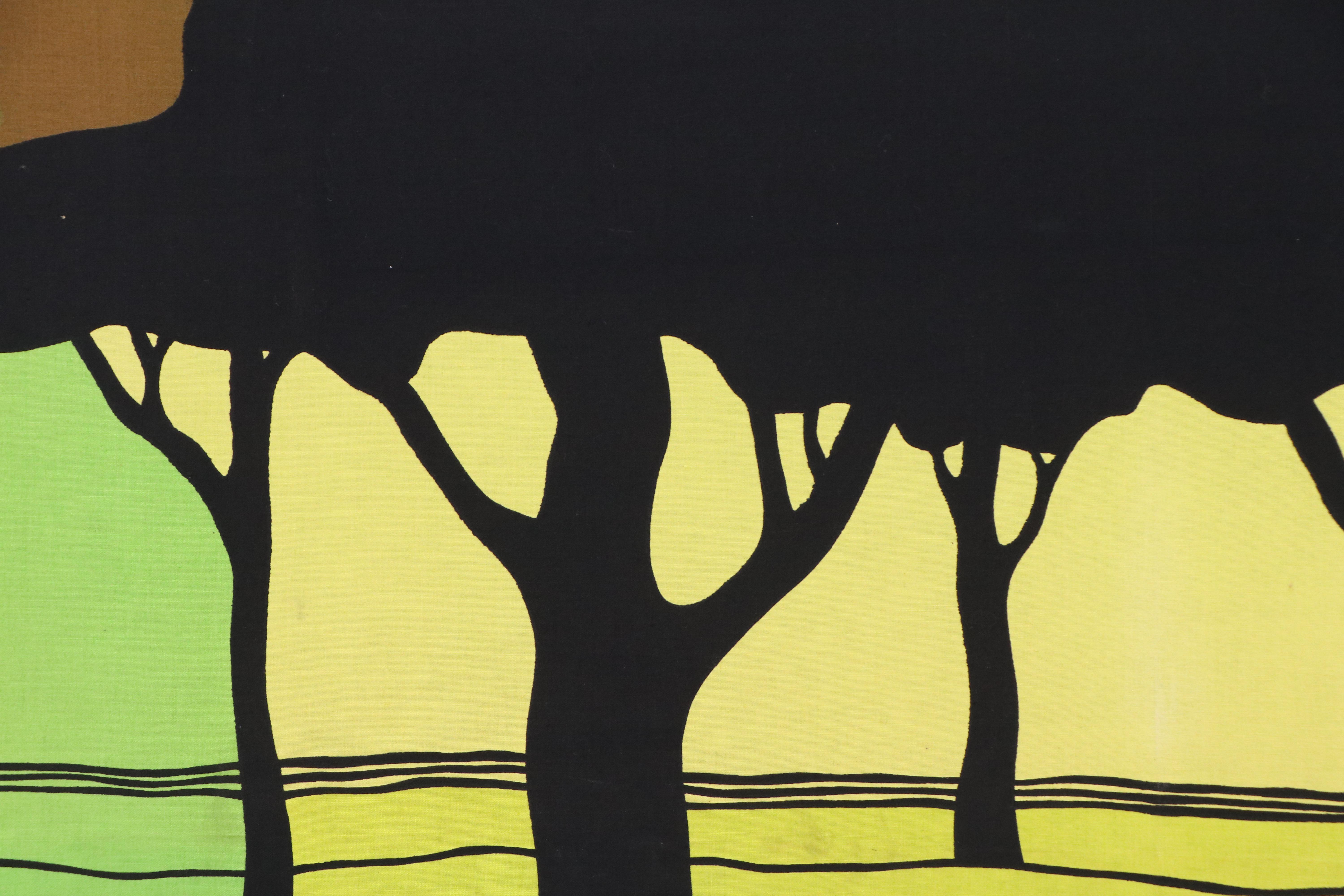 Marjatta Seppälä for Tampella Stretched Textile Panel "Apia," Circa 1970s