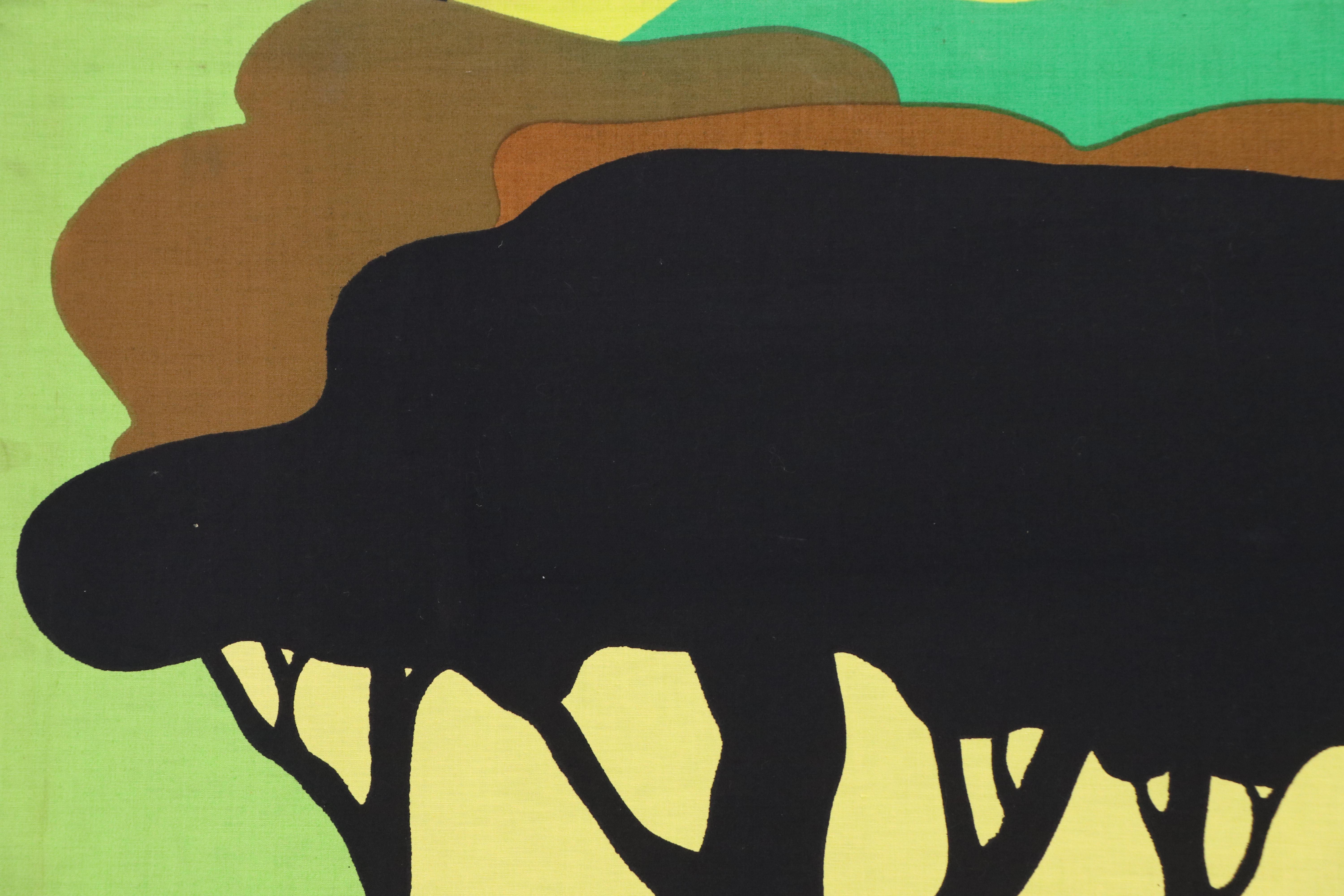 Marjatta Seppälä for Tampella Stretched Textile Panel "Apia," Circa 1970s