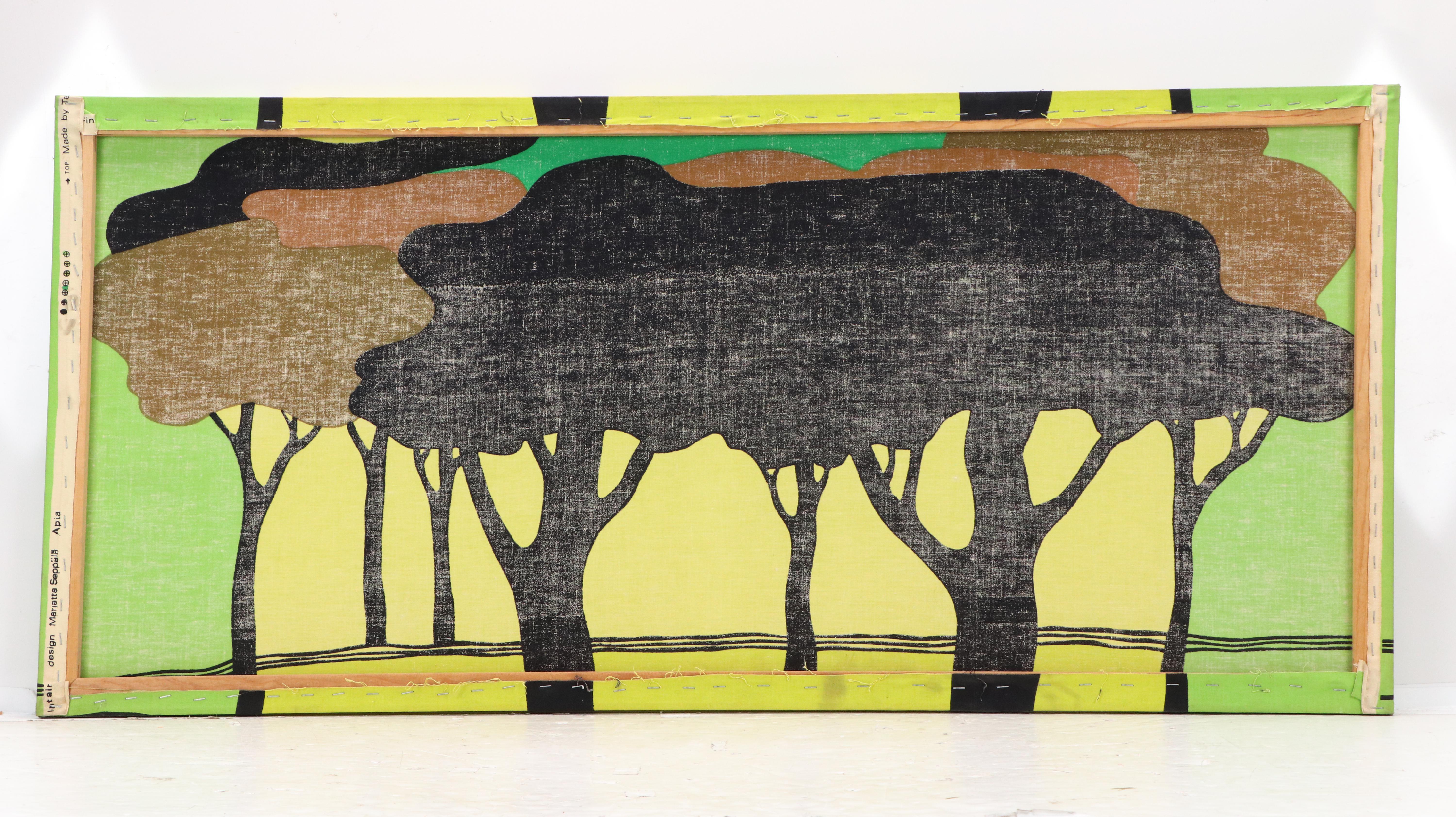 Marjatta Seppälä for Tampella Stretched Textile Panel "Apia," Circa 1970s