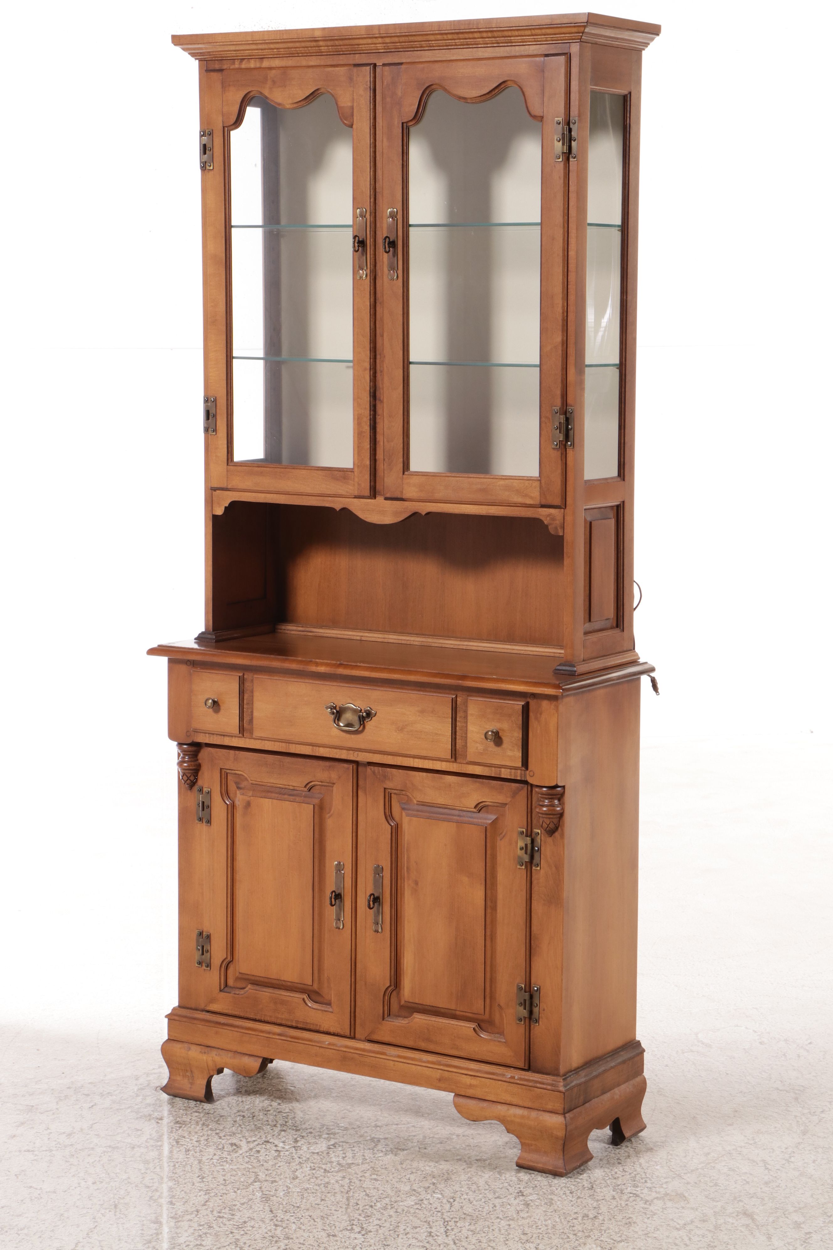 Young Republic American Colonial Style Maple Hutch