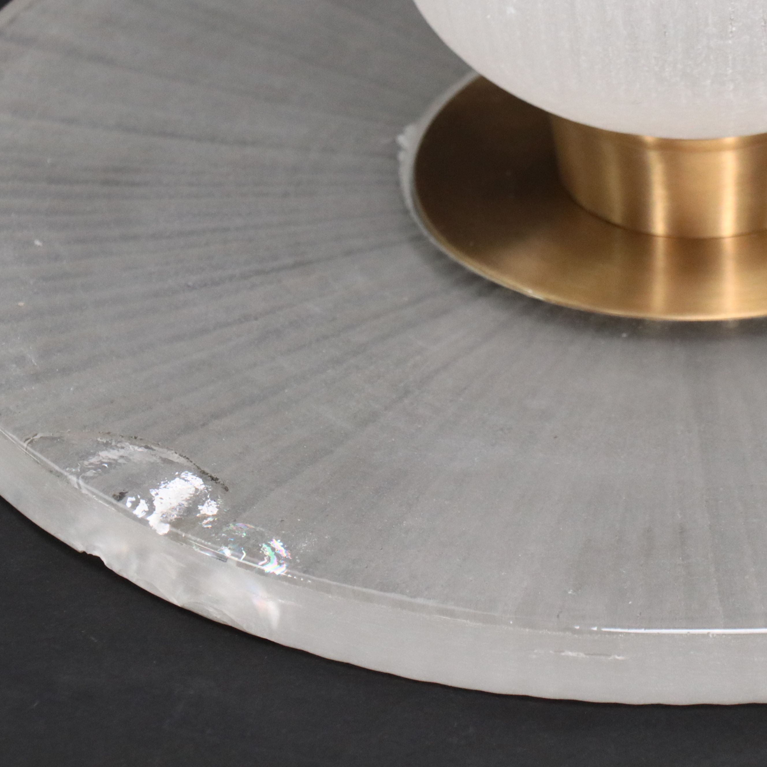 Pair of Contemporary Modern Frosted Glass Accent Tables