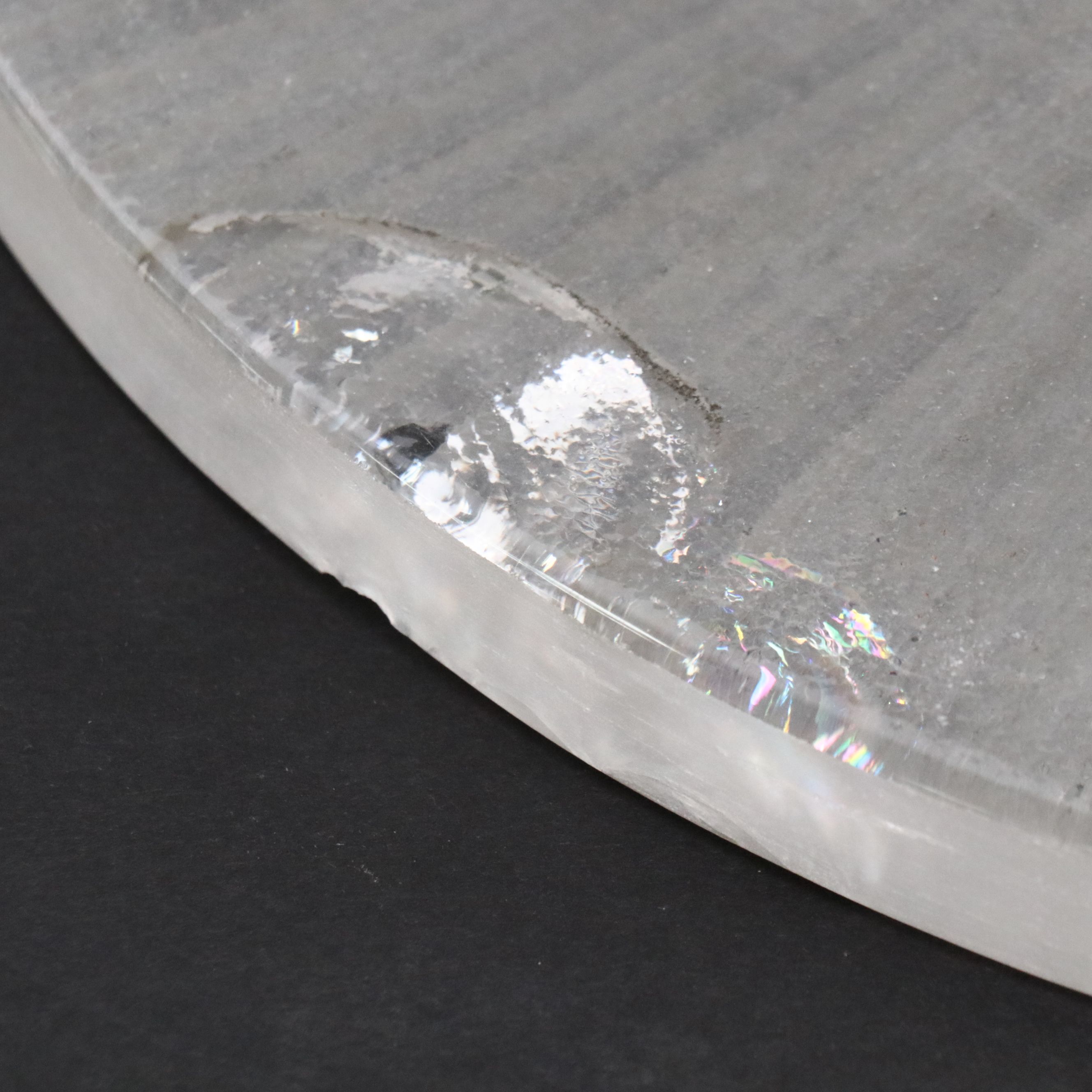 Pair of Contemporary Modern Frosted Glass Accent Tables