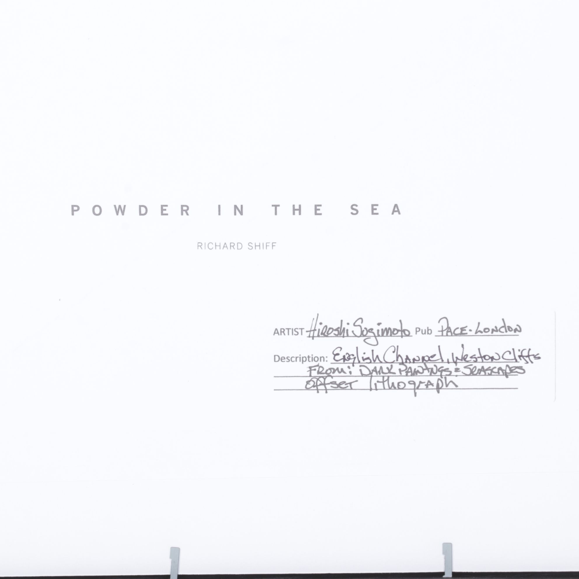 Hiroshi Sugimoto Offset Lithograph "English Channel, Weston Cliffs"
