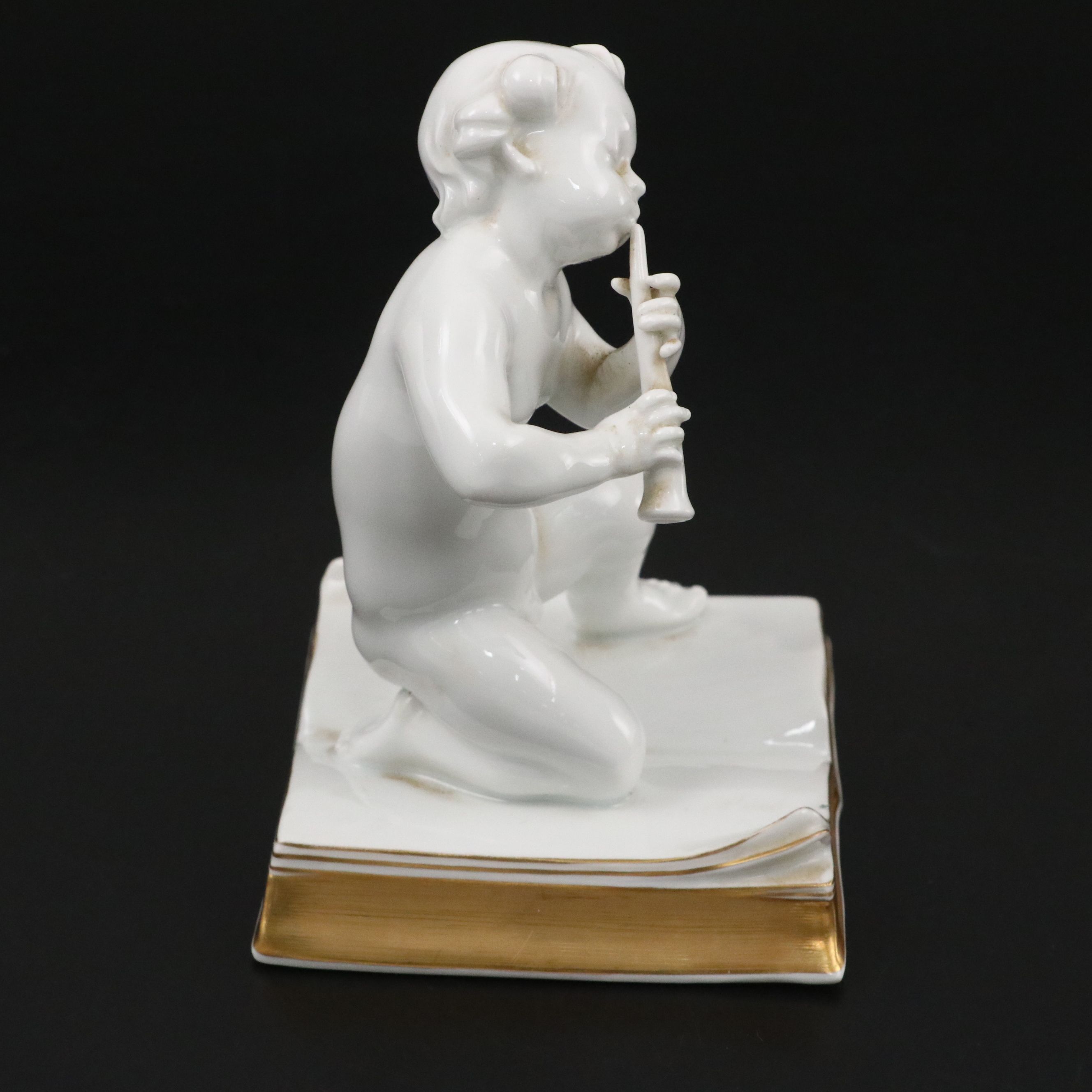 Rosenthal Porcelain Putto Playing Flute Figurine
