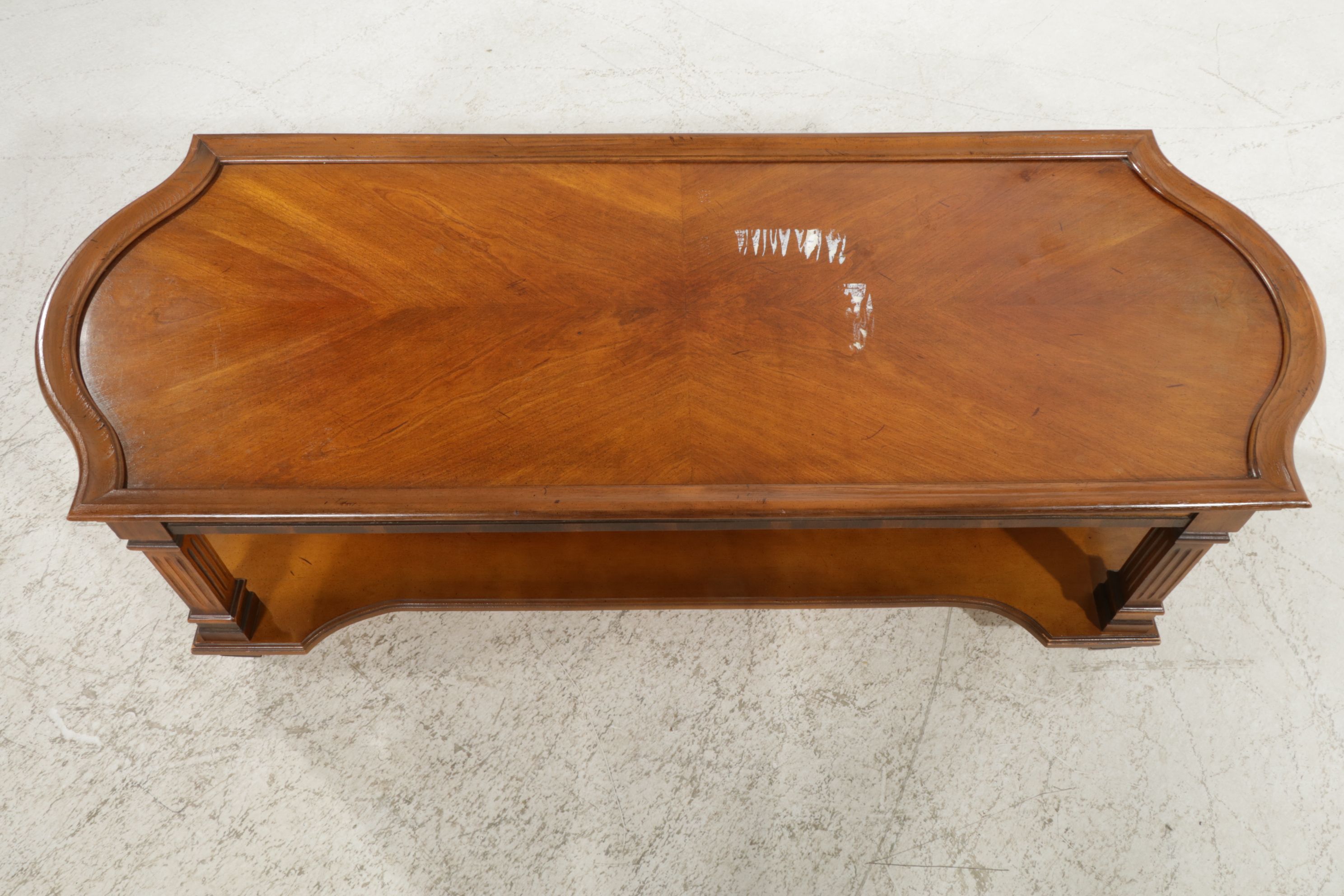 Neoclassical Style Walnut Coffee Table, Late 20th Century
