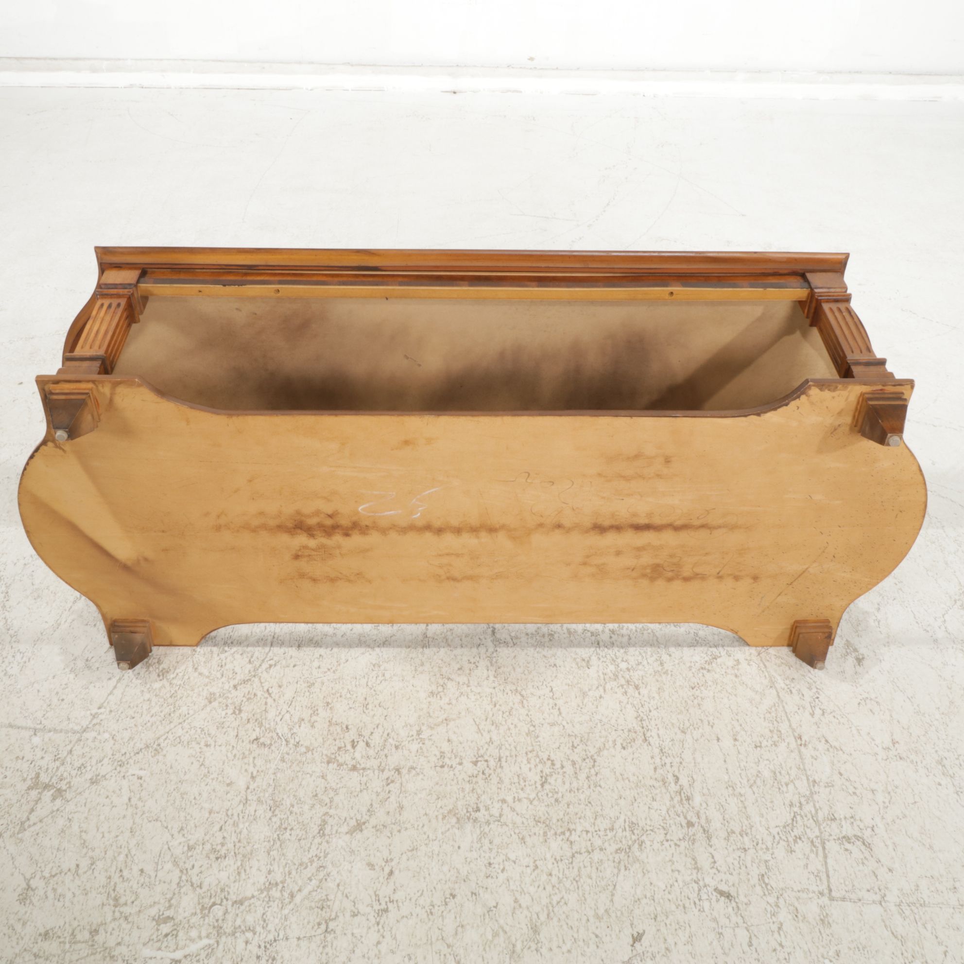 Neoclassical Style Walnut Coffee Table, Late 20th Century