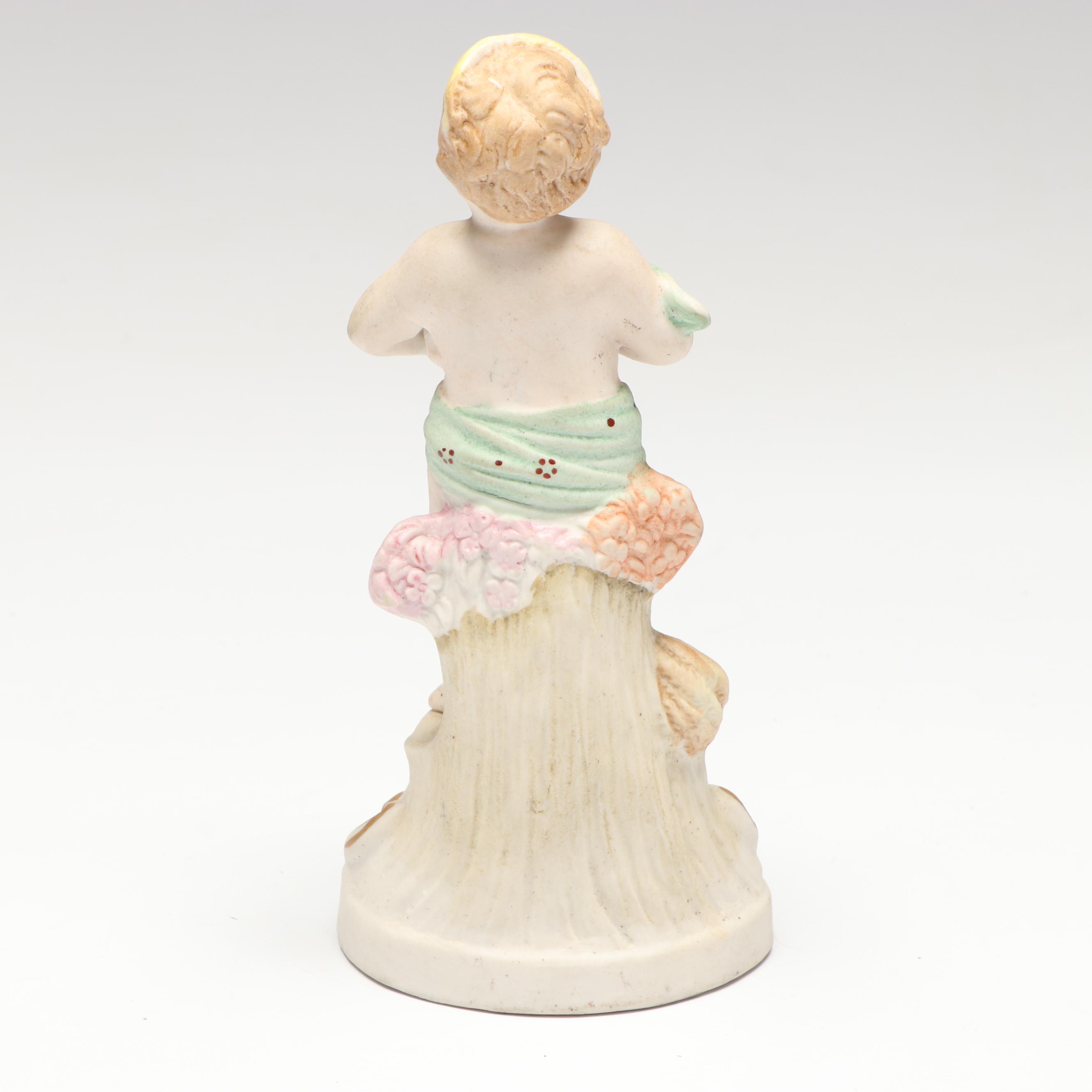 Occupied Japan Era Bisque Porcelain Hand-Painted Figurines, Mid-20th Century