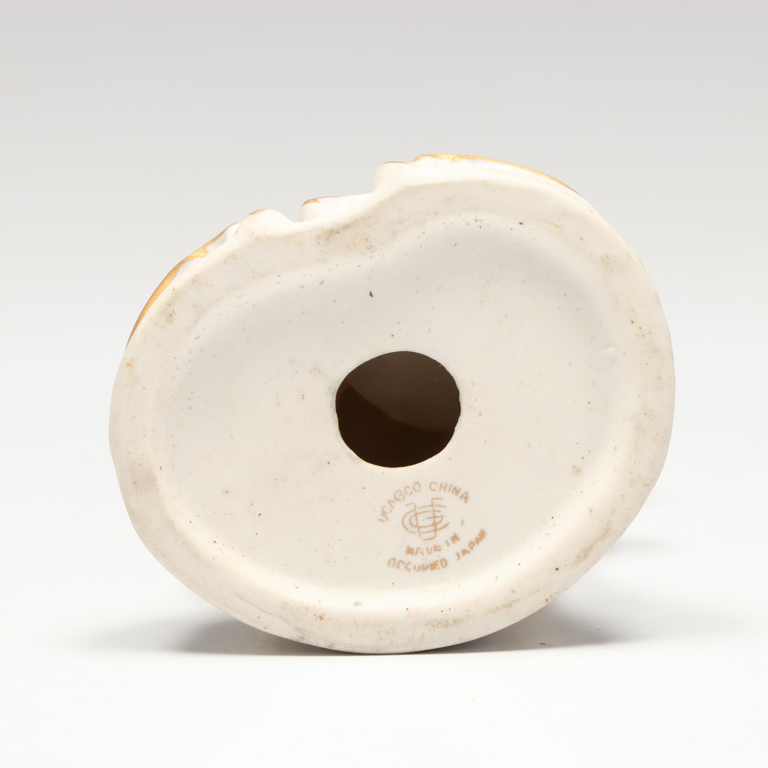 Occupied Japan Era Bisque Porcelain Hand-Painted Figurines, Mid-20th Century