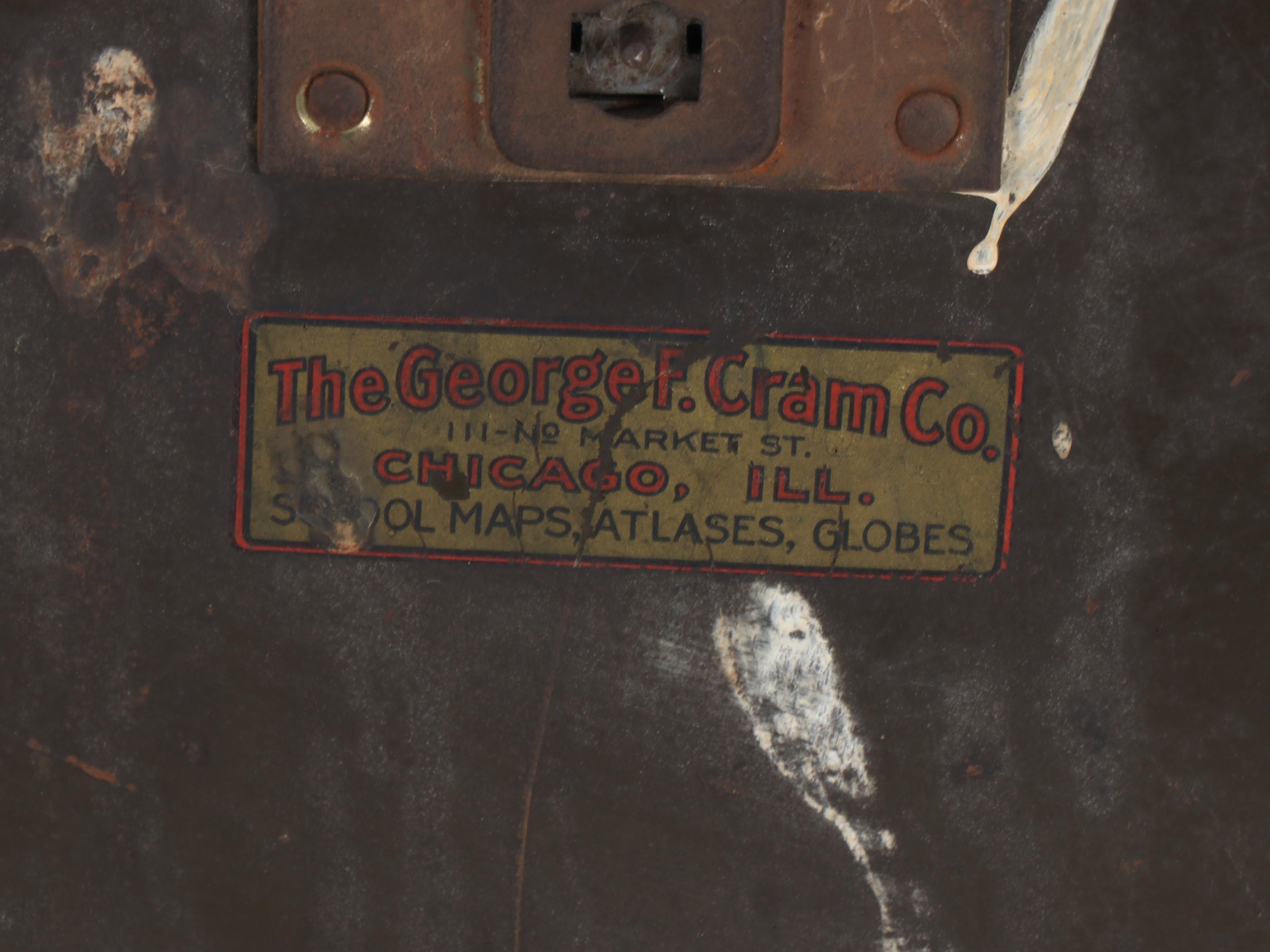 George F. Cram Portable and Washable Map and Atlas Outfit, Early 20th Century