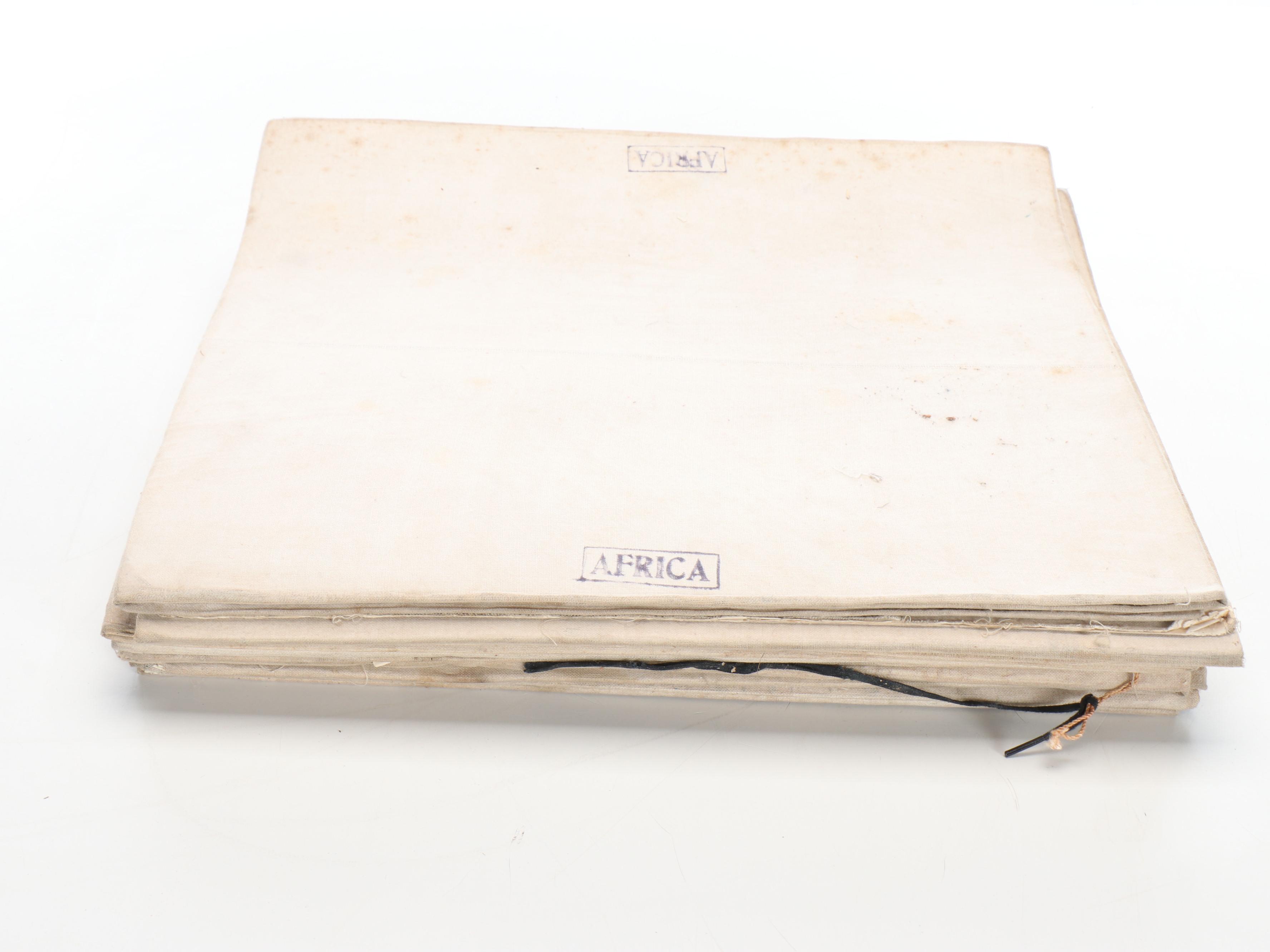 George F. Cram Portable and Washable Map and Atlas Outfit, Early 20th Century