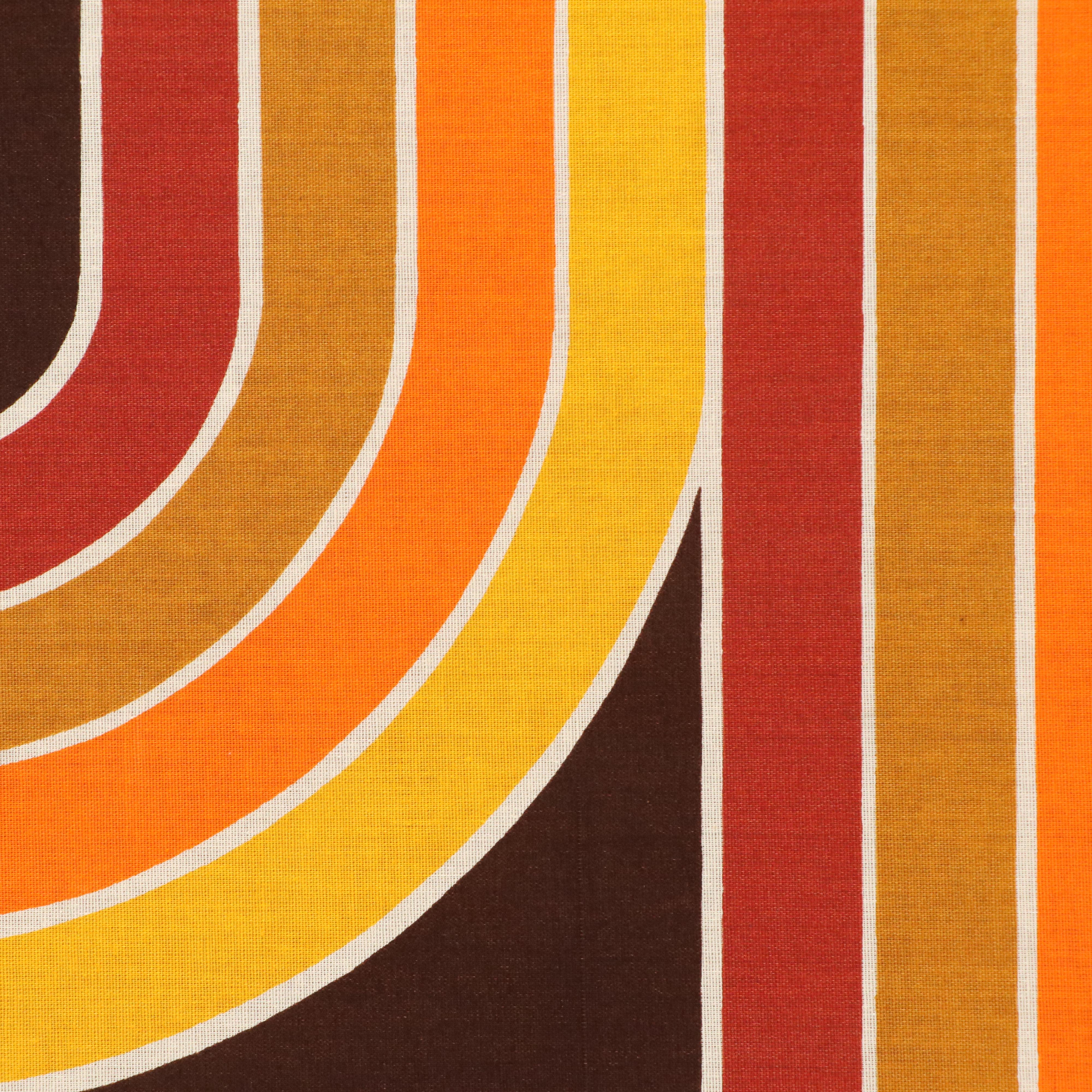 Verner Panton Style Geometric Curve Textile Panel