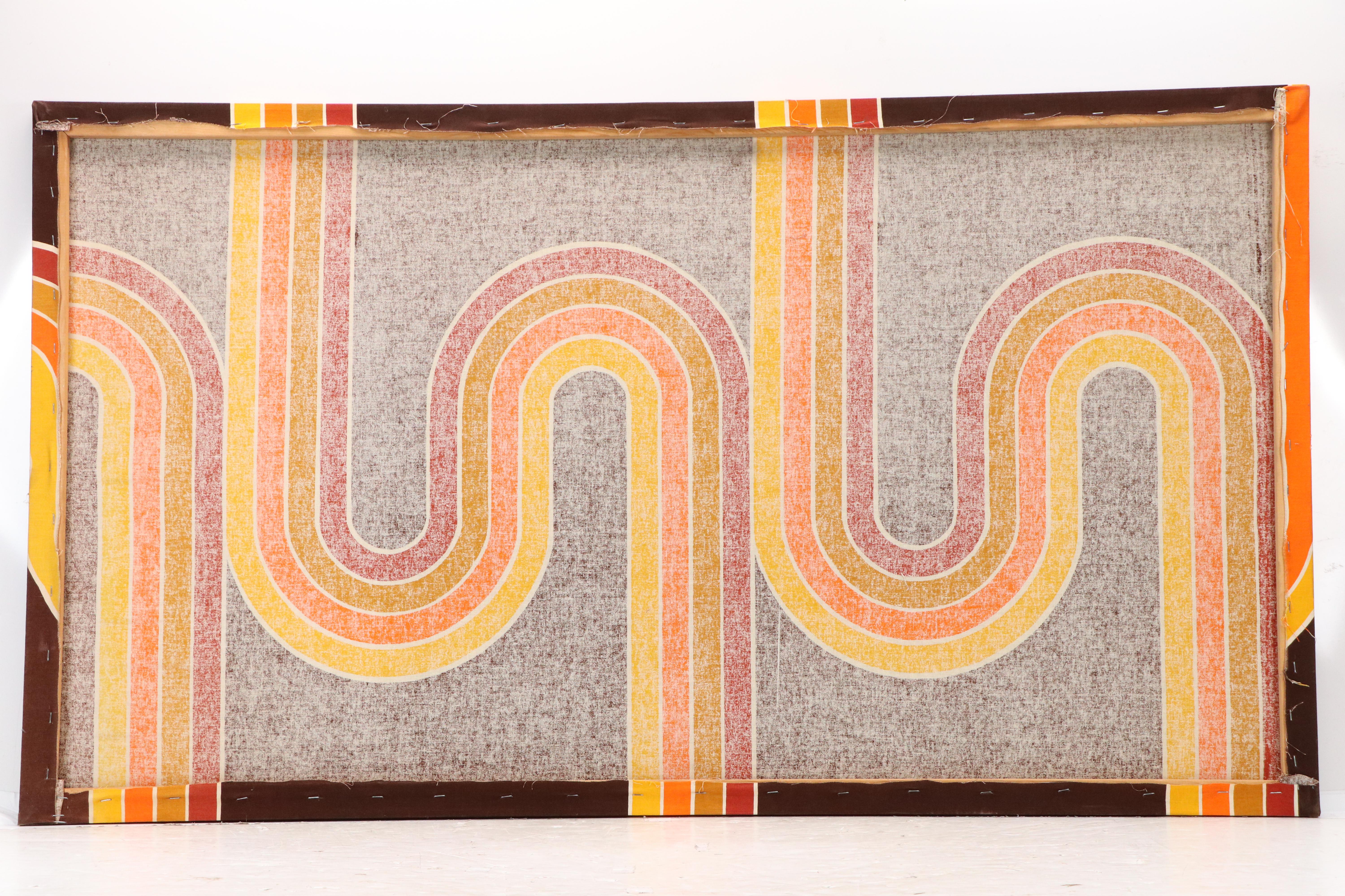 Verner Panton Style Geometric Curve Textile Panel