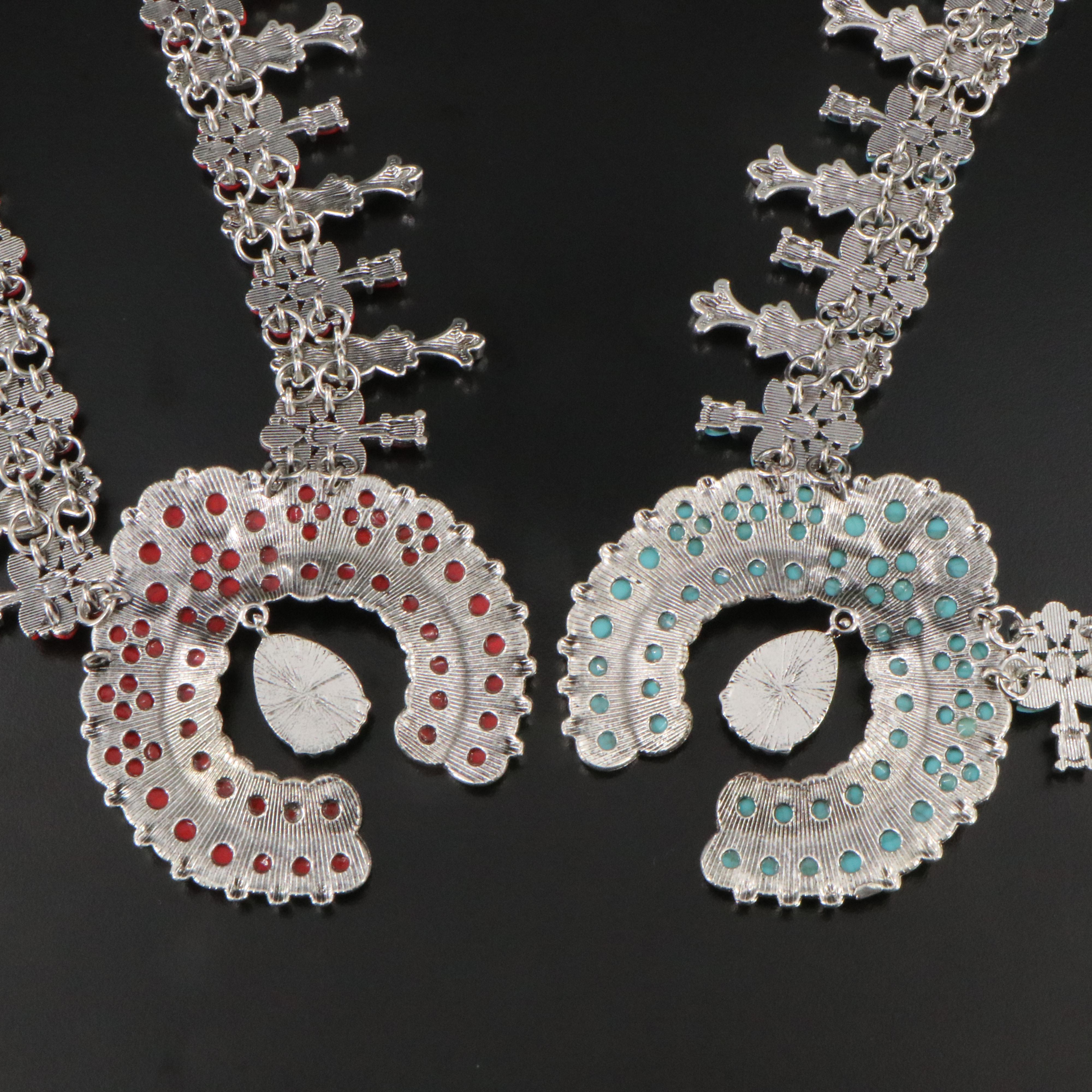 Western Style Costume Squash Blossom Necklaces