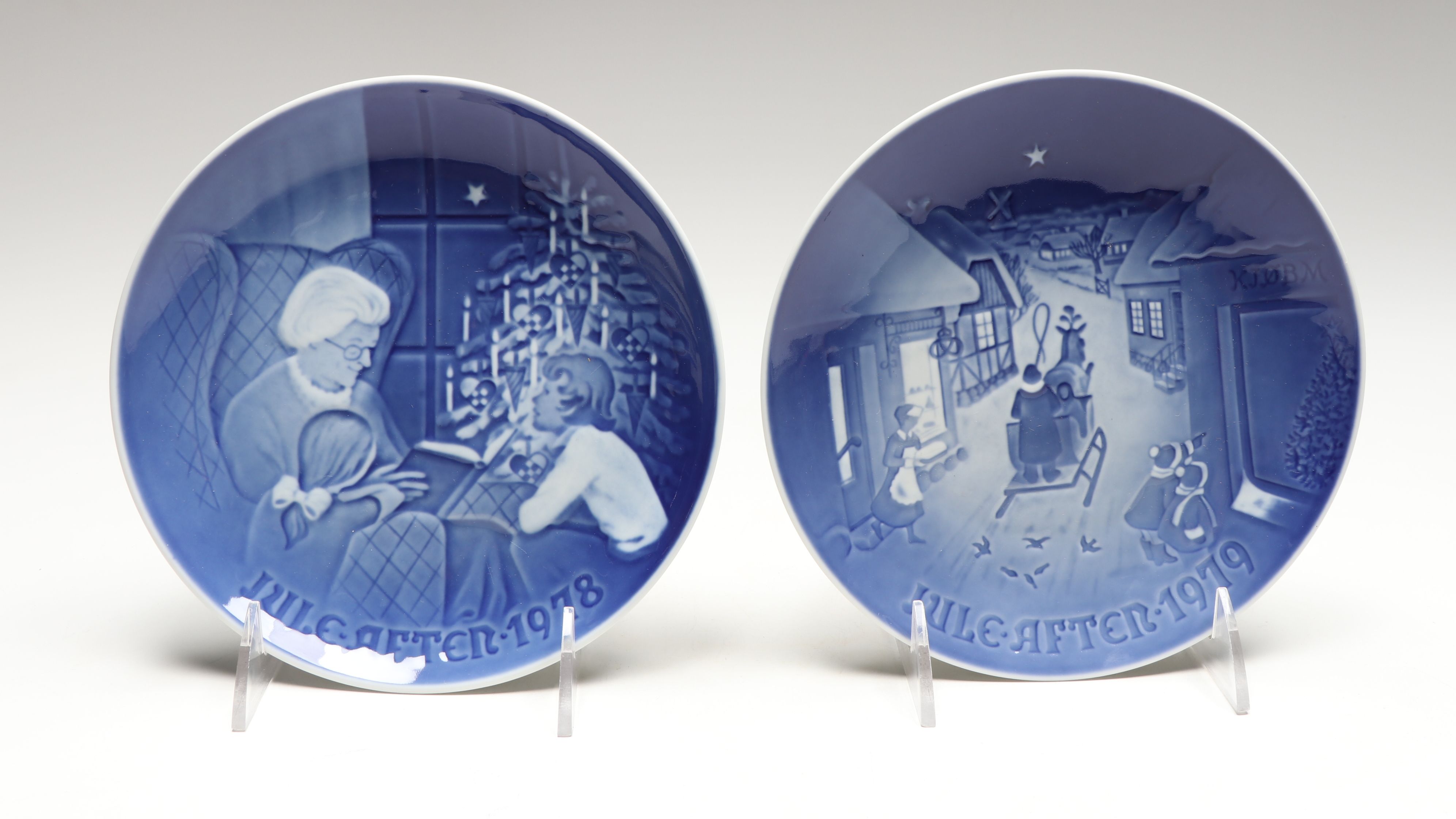Bing & Grondahl Hand-Painted Annual Christmas Plates with Olympic City Plates