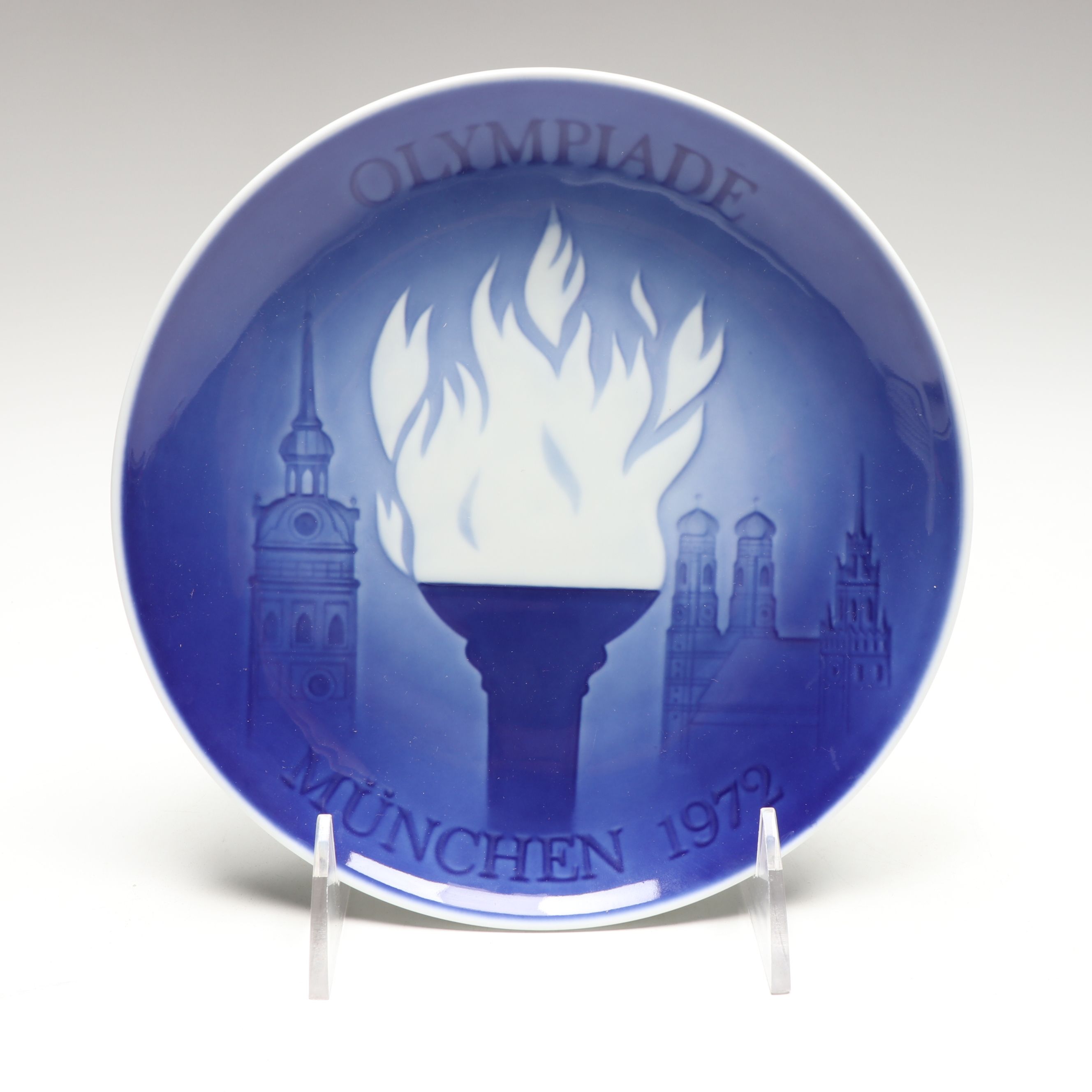 Bing & Grondahl Hand-Painted Annual Christmas Plates with Olympic City Plates