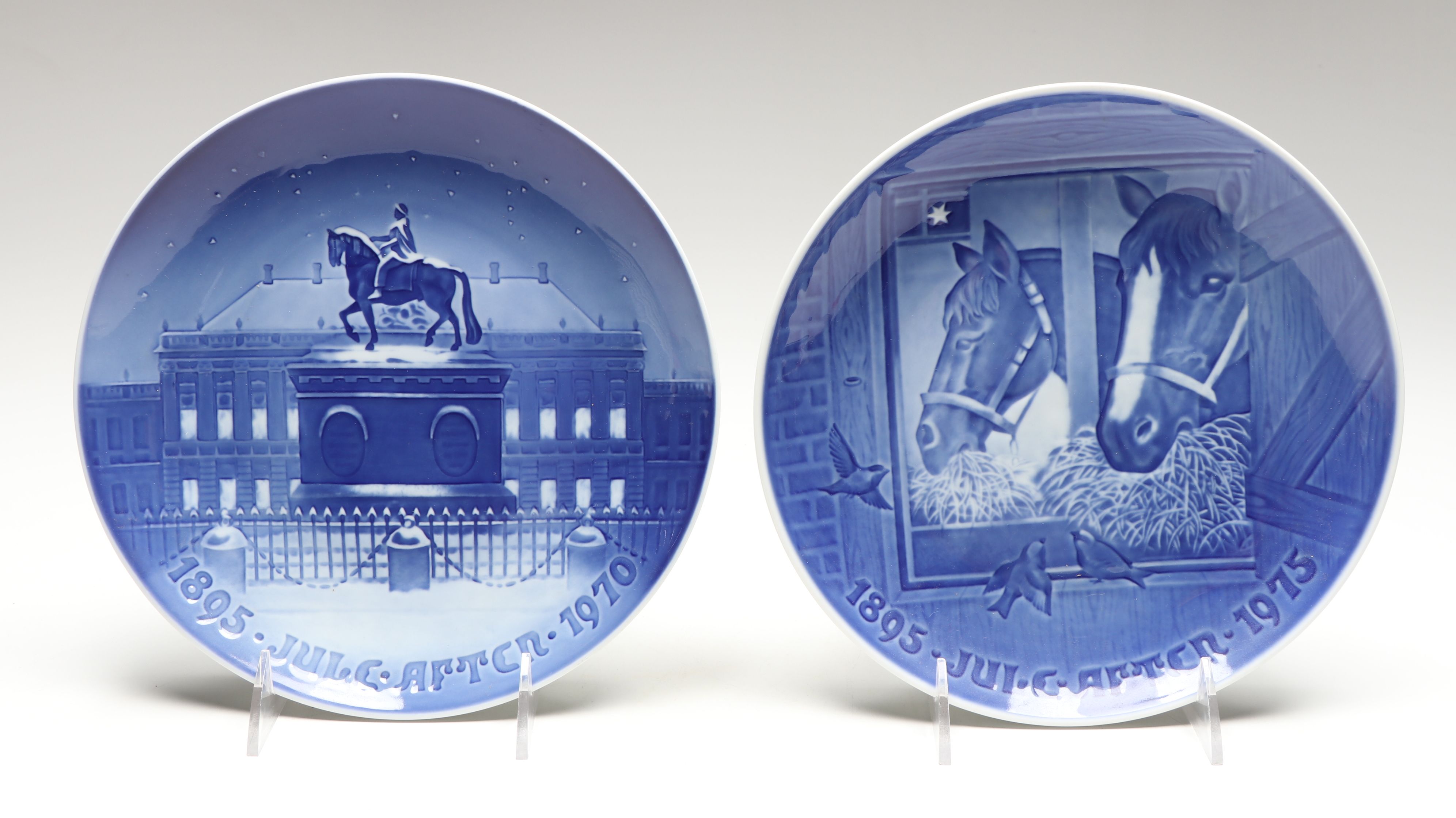 Bing & Grondahl Hand-Painted Annual Christmas Plates with Olympic City Plates