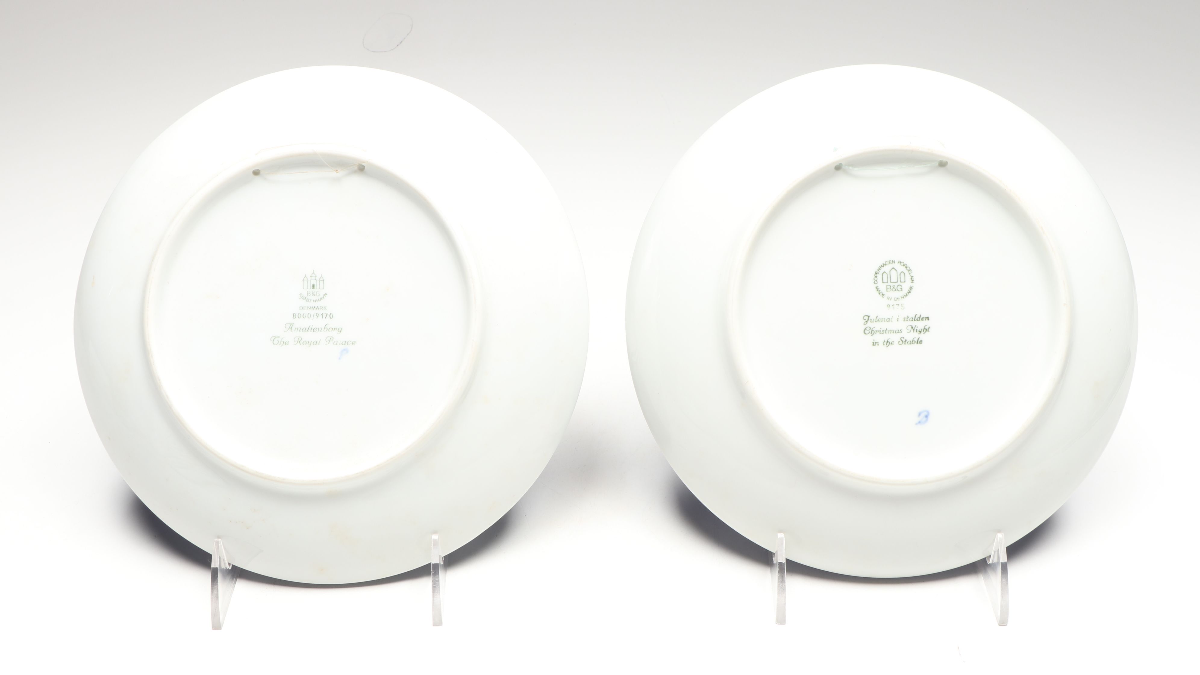 Bing & Grondahl Hand-Painted Annual Christmas Plates with Olympic City Plates