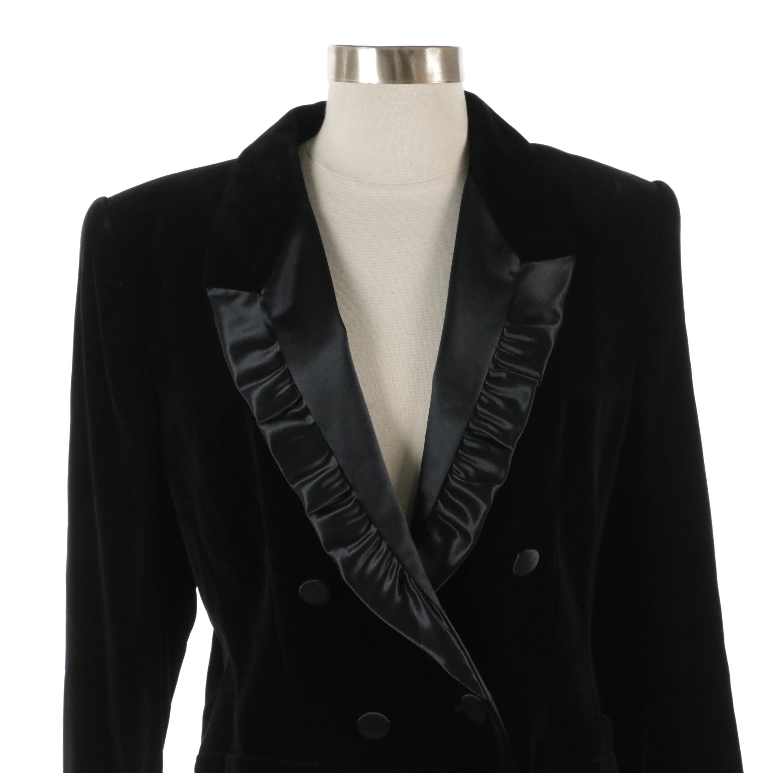 Escada Velvet and Ruffled Satin Jacket, Armani Skirt & Thierry Mugler Skirt Suit