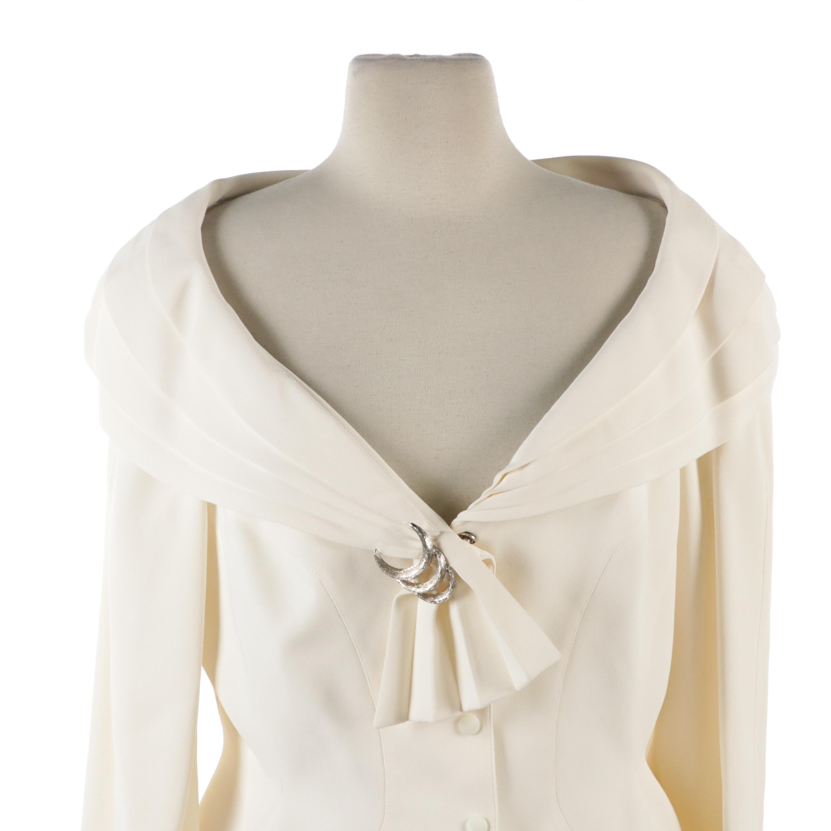 Escada Velvet and Ruffled Satin Jacket, Armani Skirt & Thierry Mugler Skirt Suit