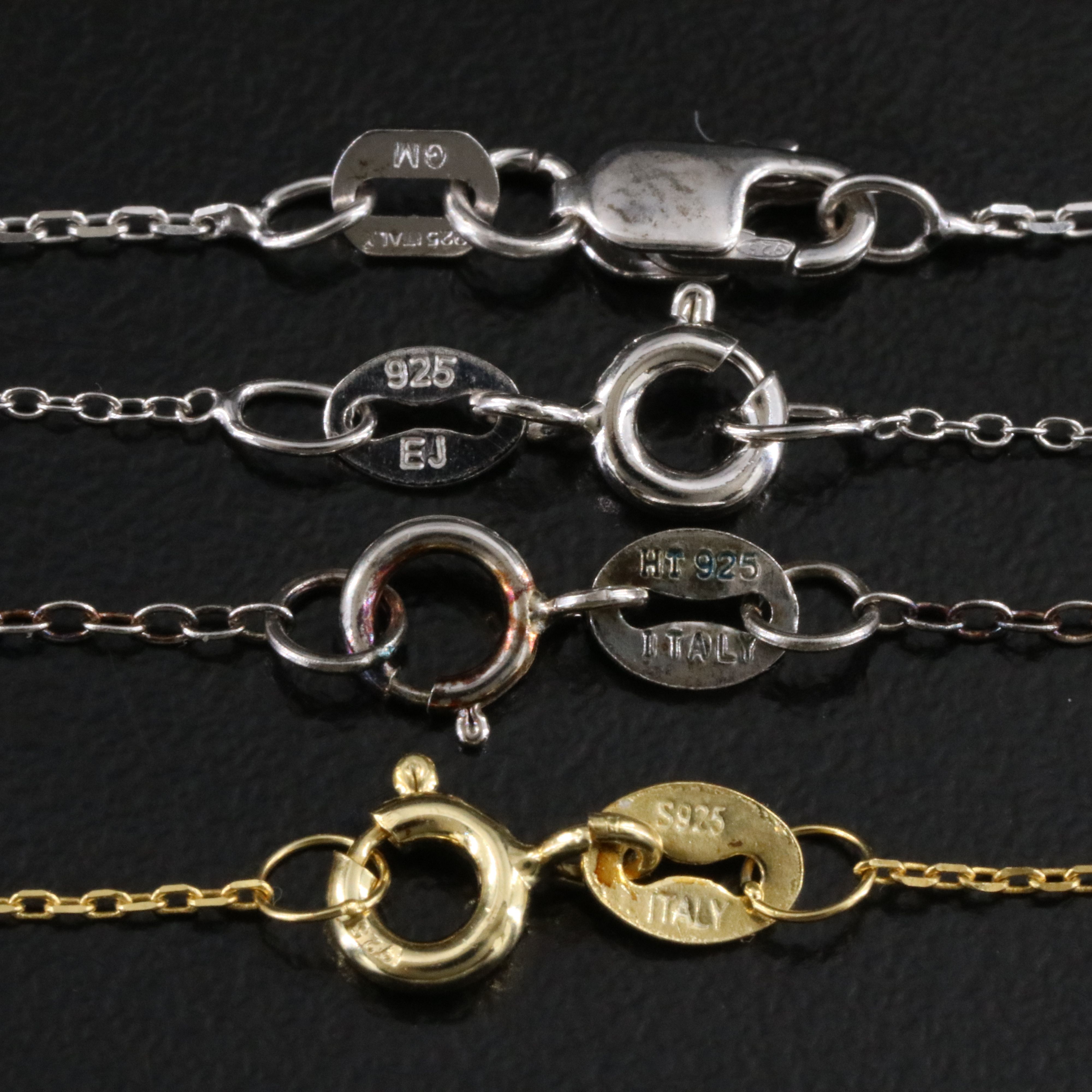 Sterling CZ Cross Necklaces