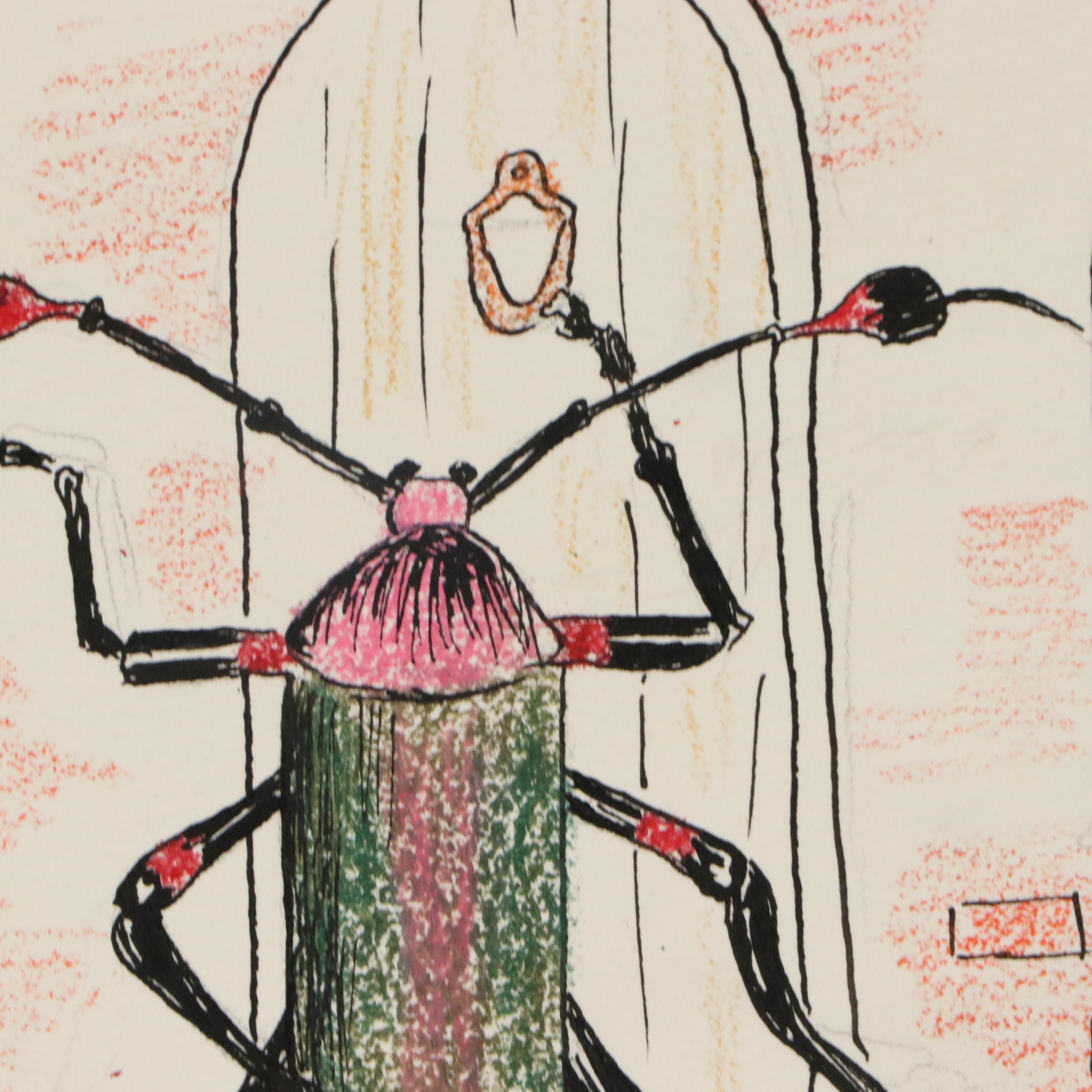 Collection of Mixed Media Drawings of Animal and Insect Characters, 20th Century