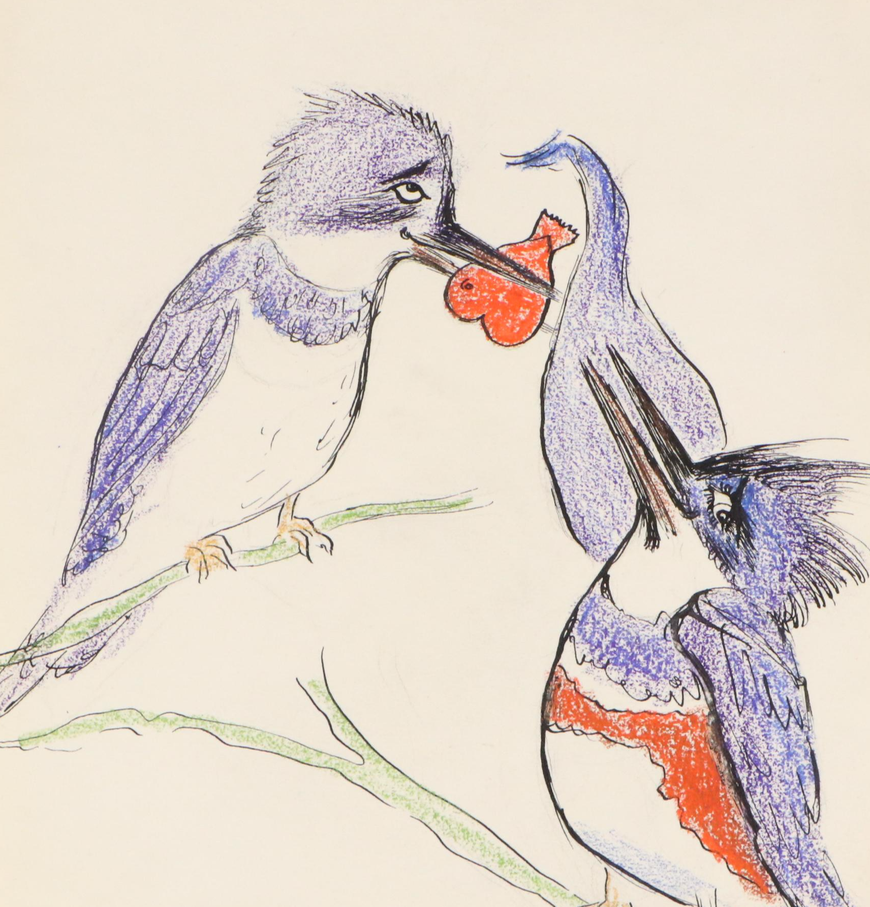 Collection of Mixed Media Drawings of Animal and Insect Characters, 20th Century