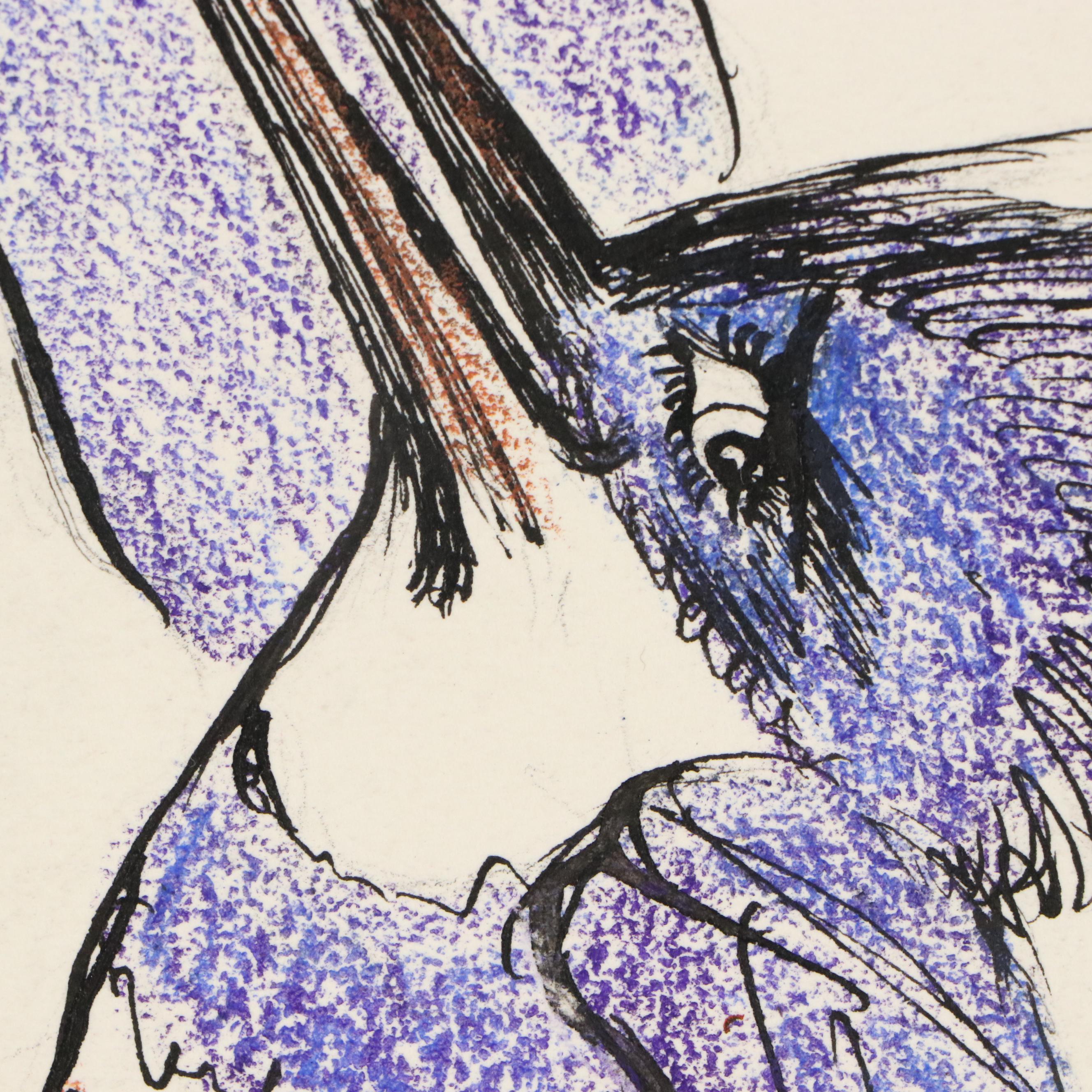 Collection of Mixed Media Drawings of Animal and Insect Characters, 20th Century