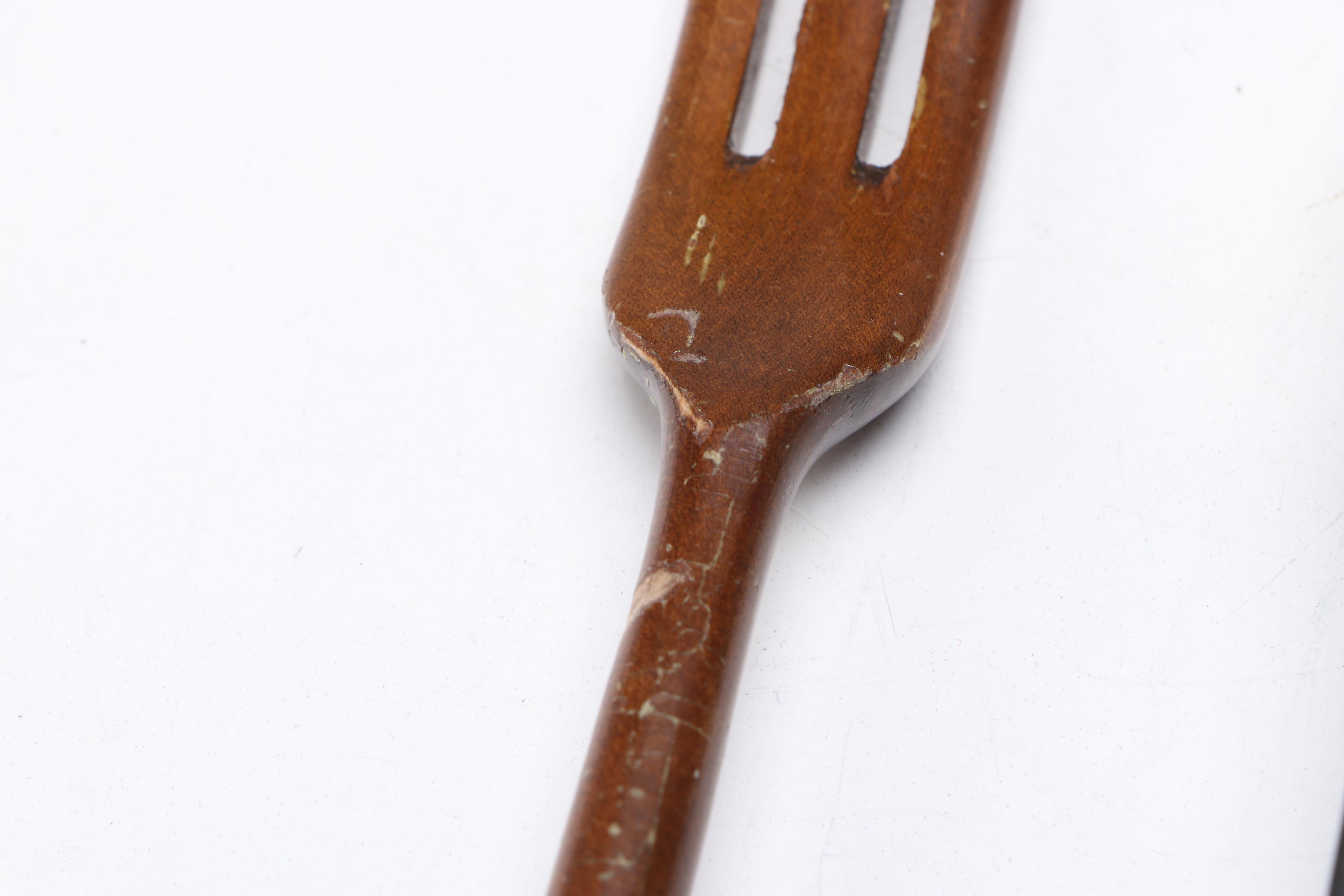 American Sterling Silver and Wood Serving Spoons and Forks