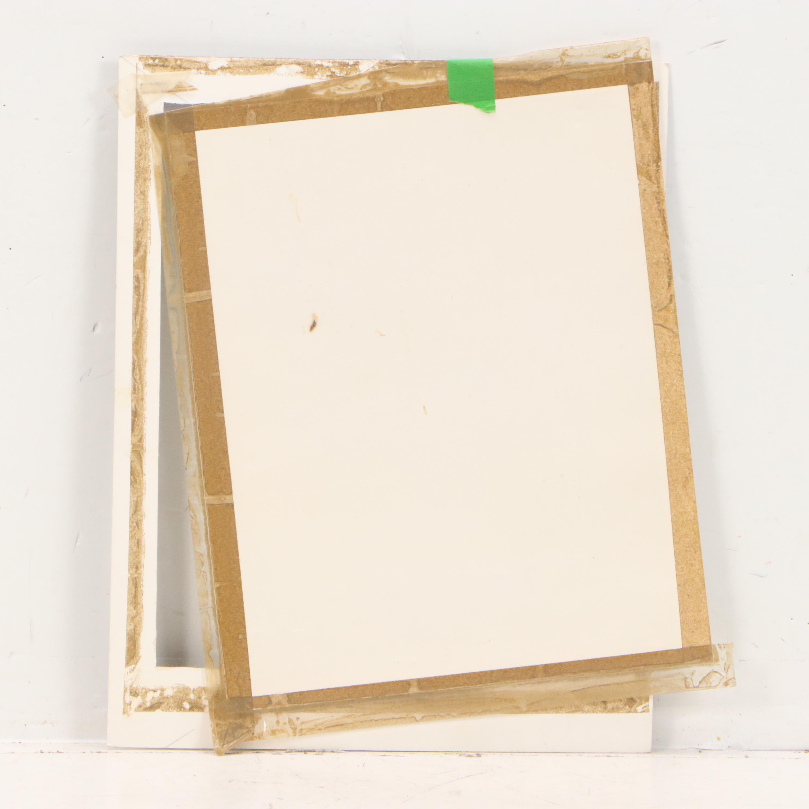 Autumn Rhodes Lithograph of Man with Kite in Surrealist Hallway, 1991