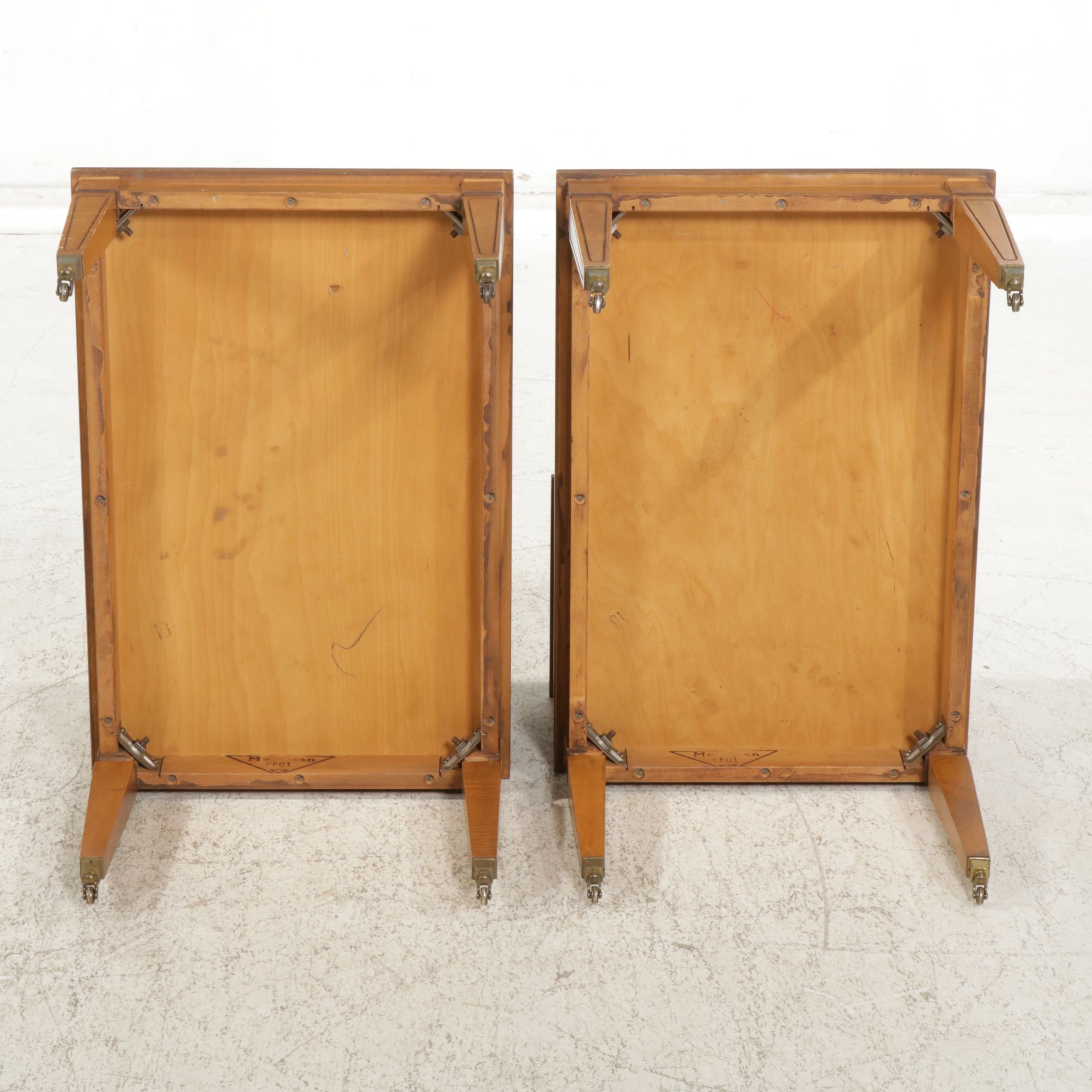 Pair of Mersman Cherry Step-Up End Tables, Mid to Late 20th Century