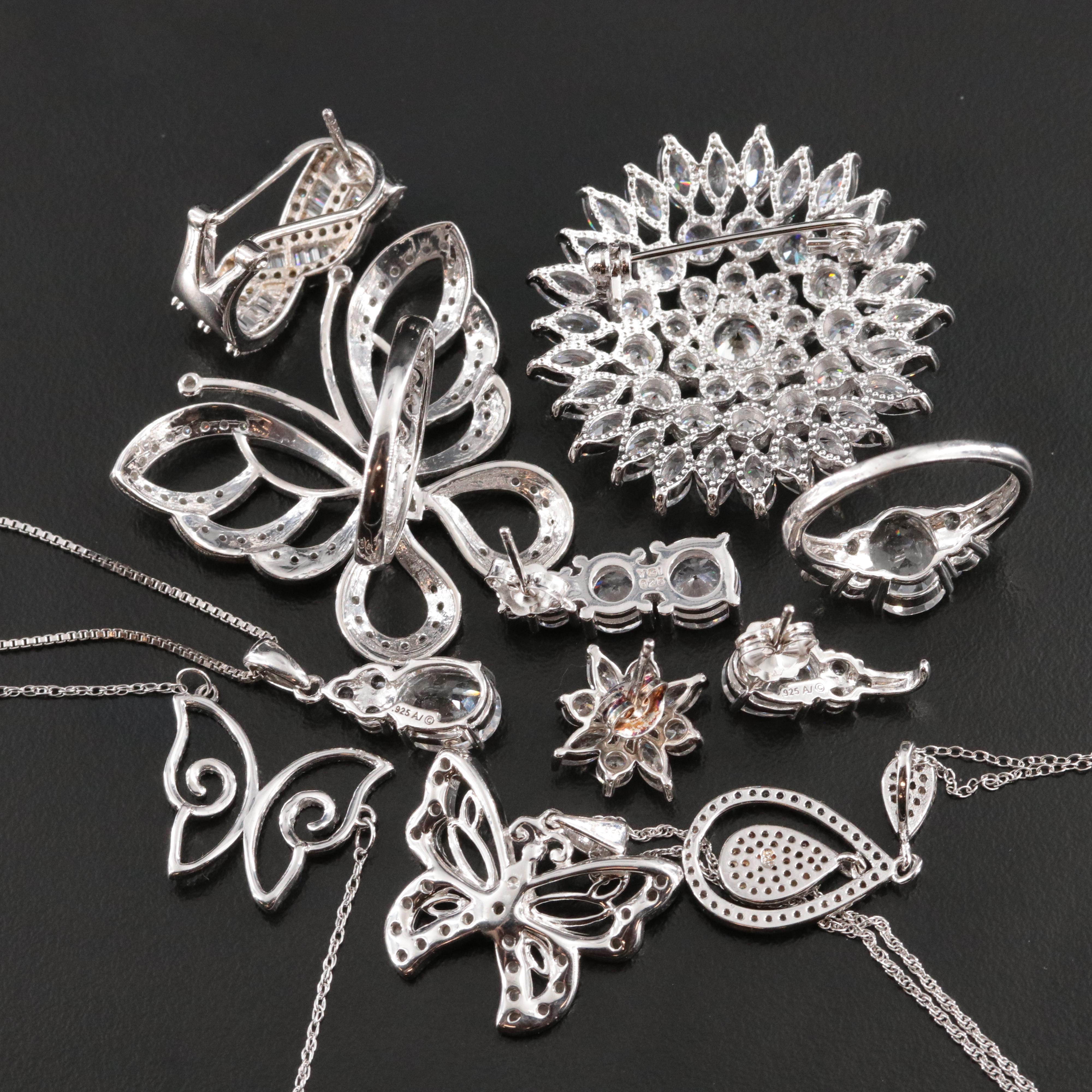 Sterling CZ and Diamond Jewelry