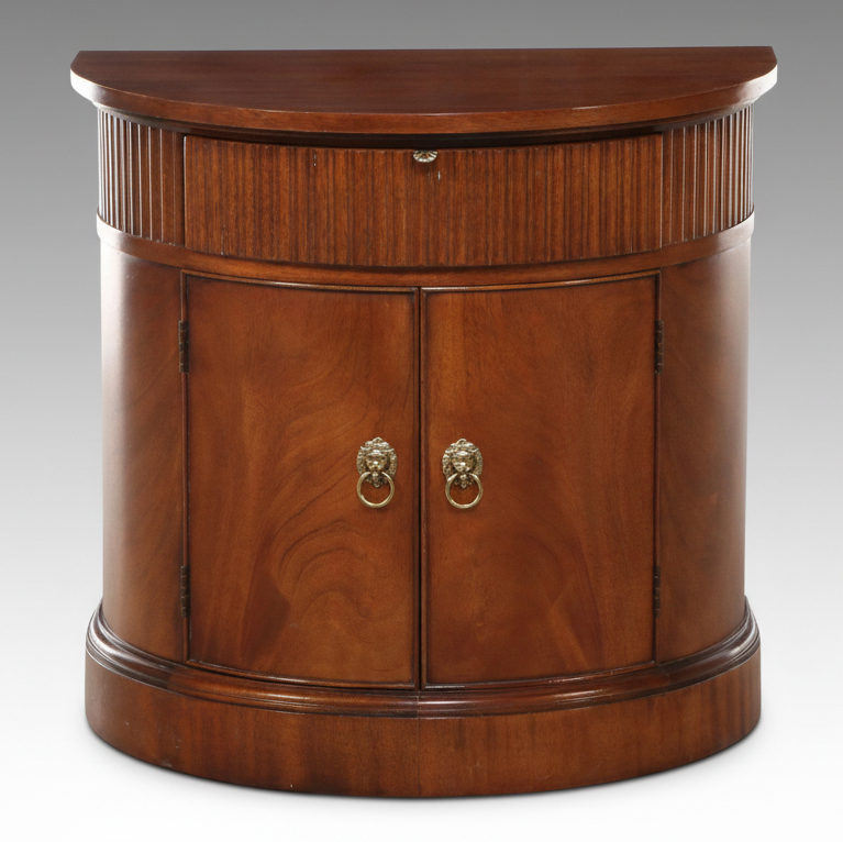 Henredon Mahogany Demilune Cabinet