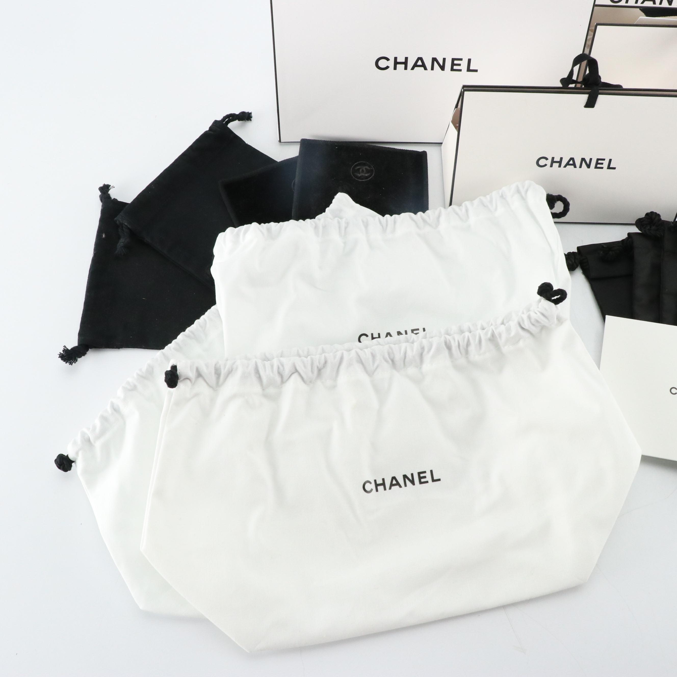 Chanel Beauté Gift Boxes, Cotton and Nylon Dust Bags with Hermès Lipstick Box
