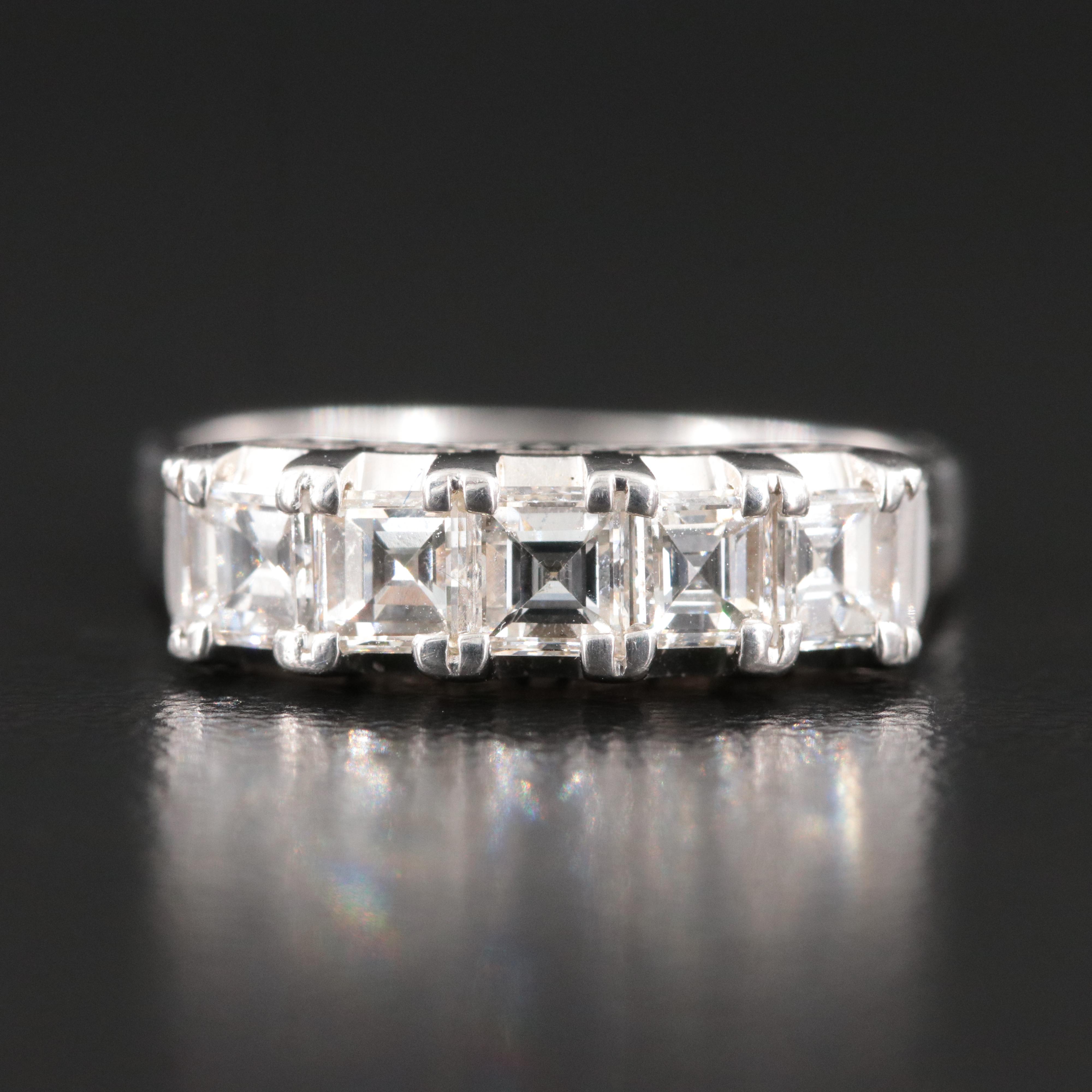 Platnium 1.10 CTW Diamond Ring