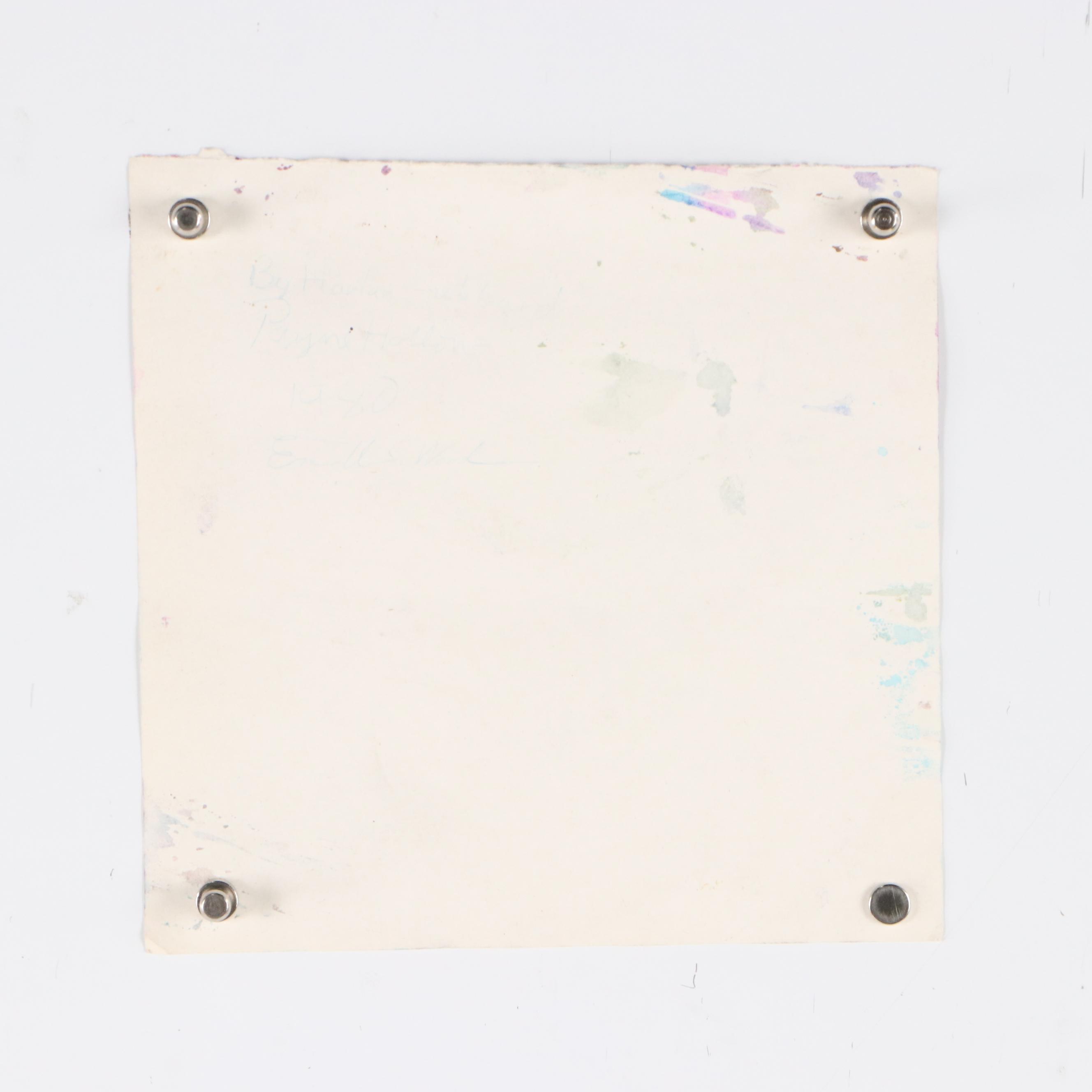 Harlan Hubbard Landscape Mixed Media Drawing "Cats Paw Near Madison," 1980