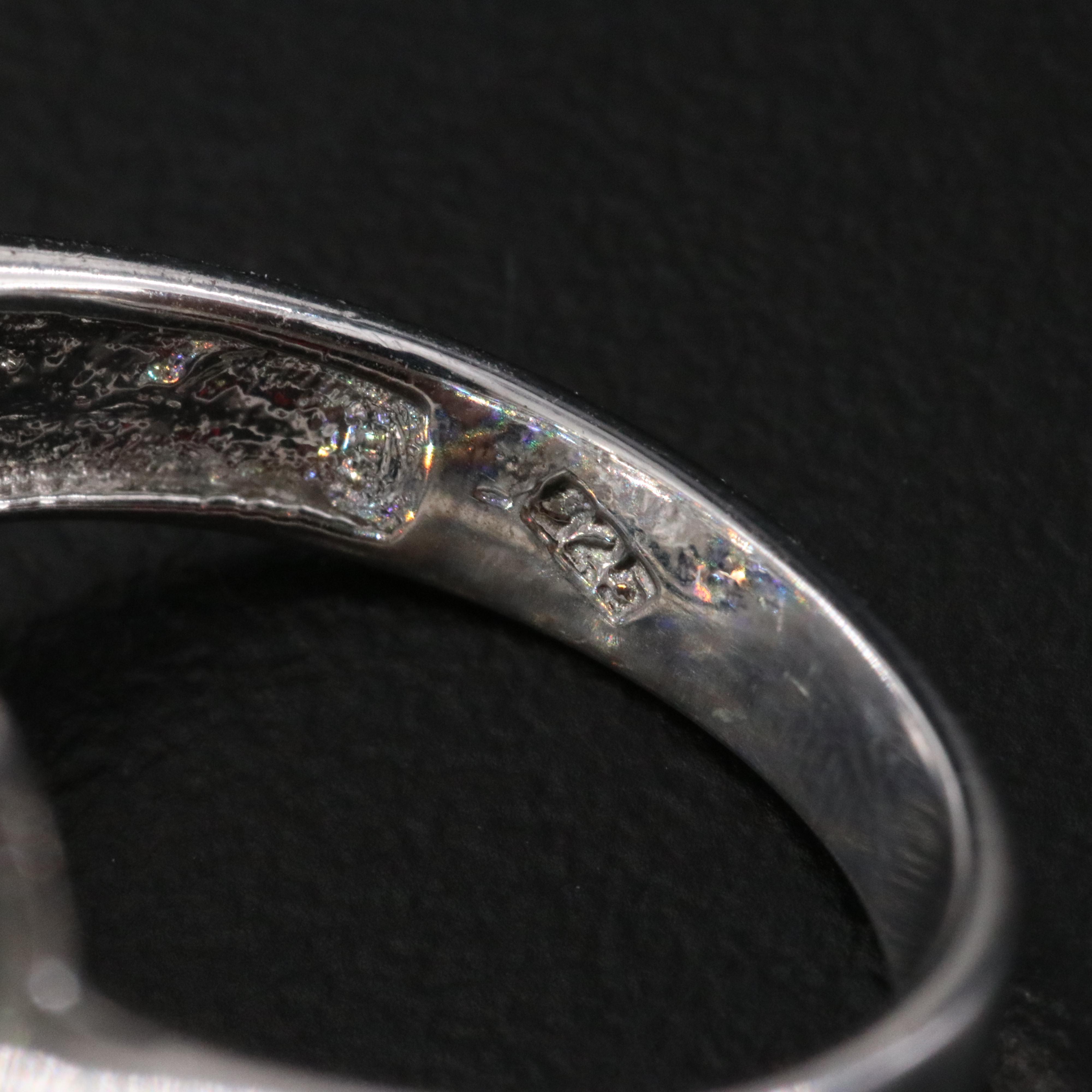 Sterling Aquamarine Heart Cluster Ring