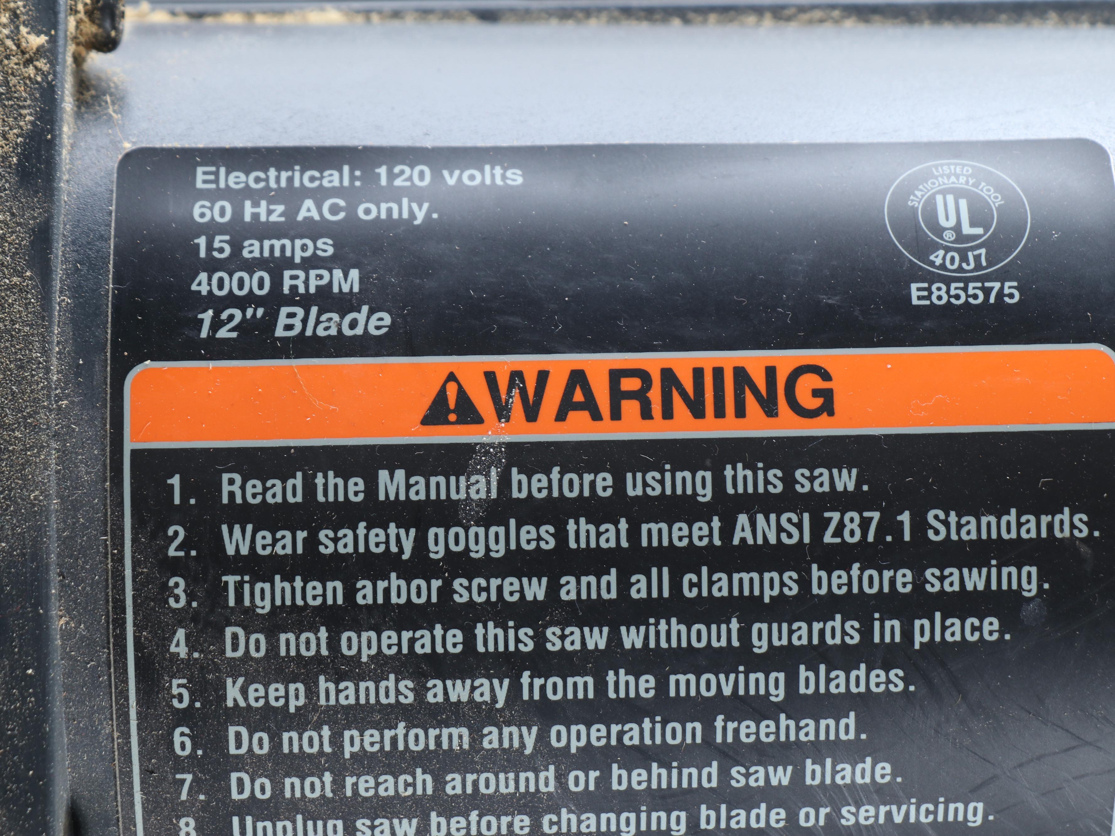 Sears Craftsman Contractor Series 12" Blade Table Saw