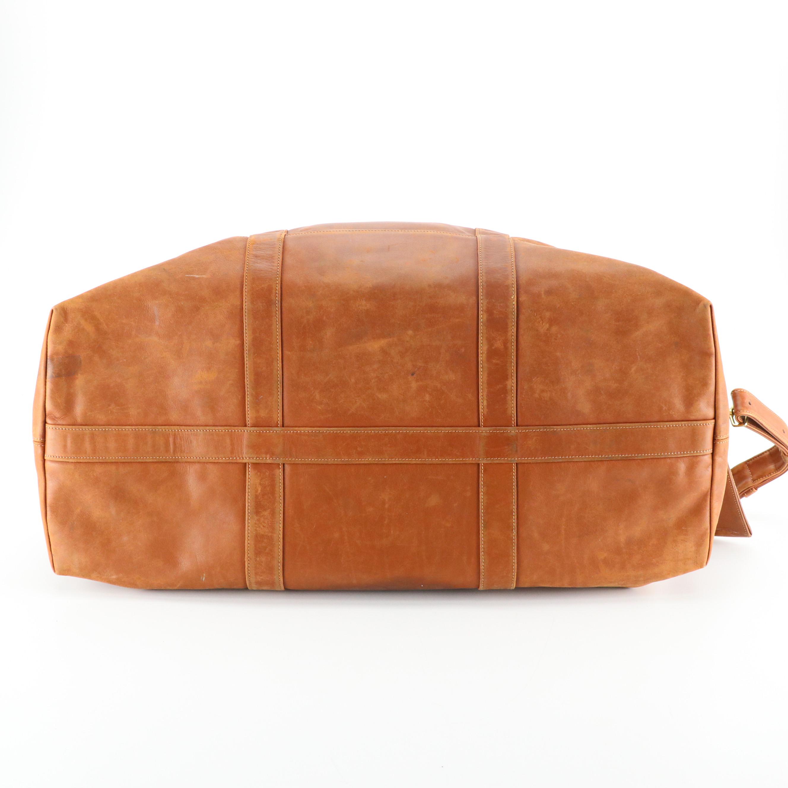 Coach Two-Way Cabin/Duffle Bag in British Tan Cowhide Leather