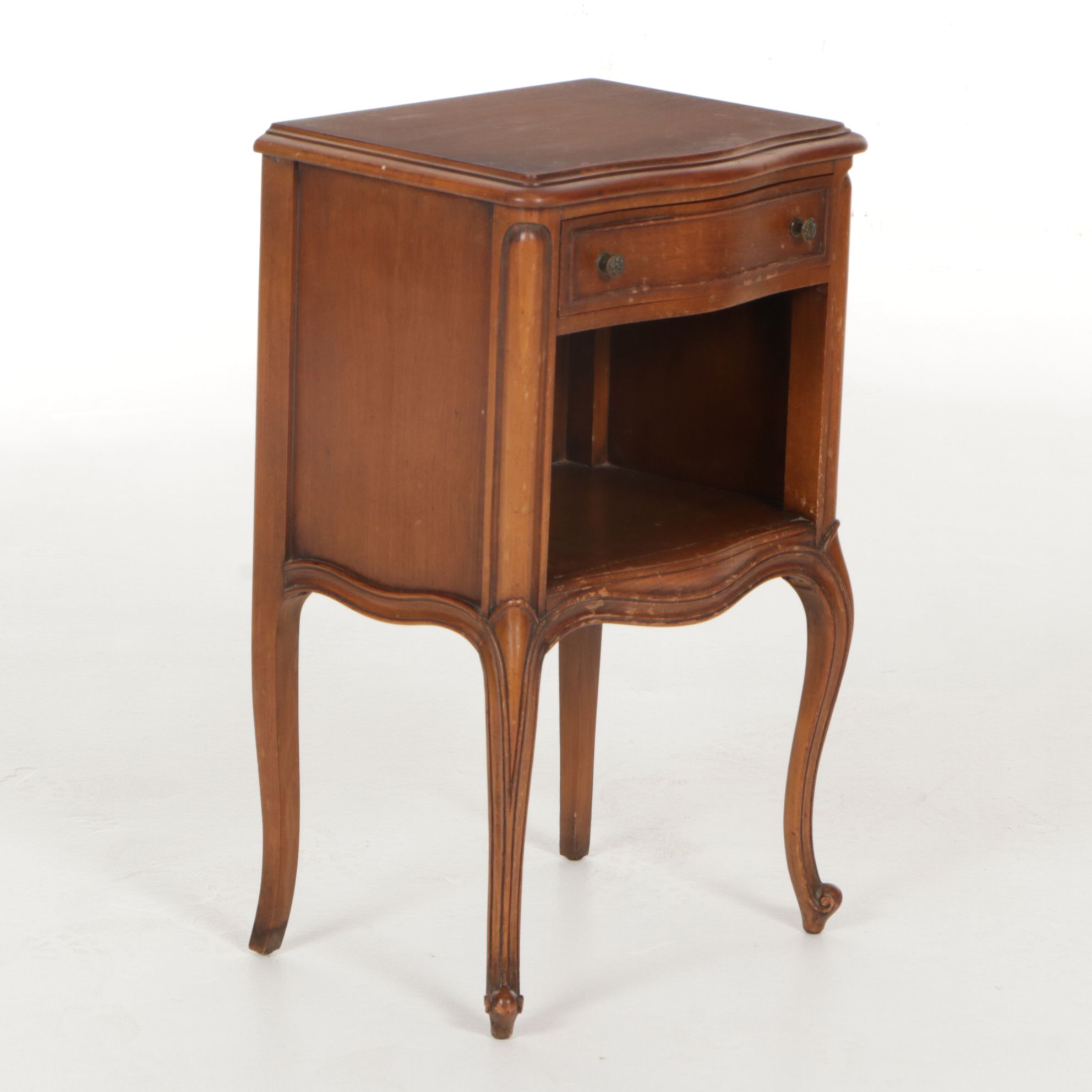 Drexel Louis XV Style Fruitwood Nightstand