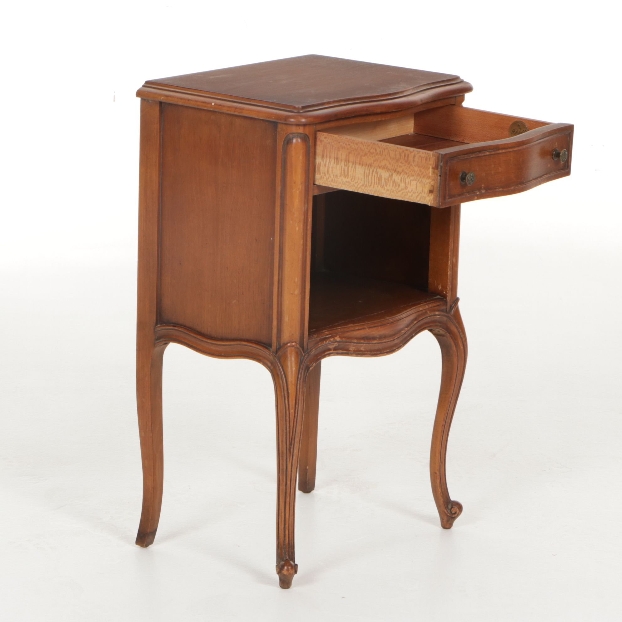 Drexel Louis XV Style Fruitwood Nightstand
