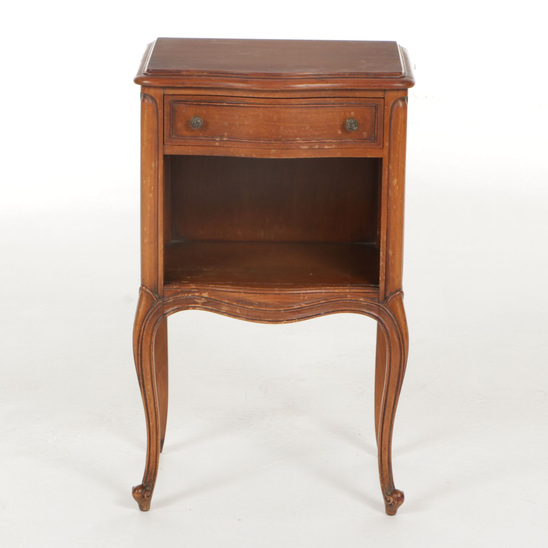 Drexel Louis XV Style Fruitwood Nightstand