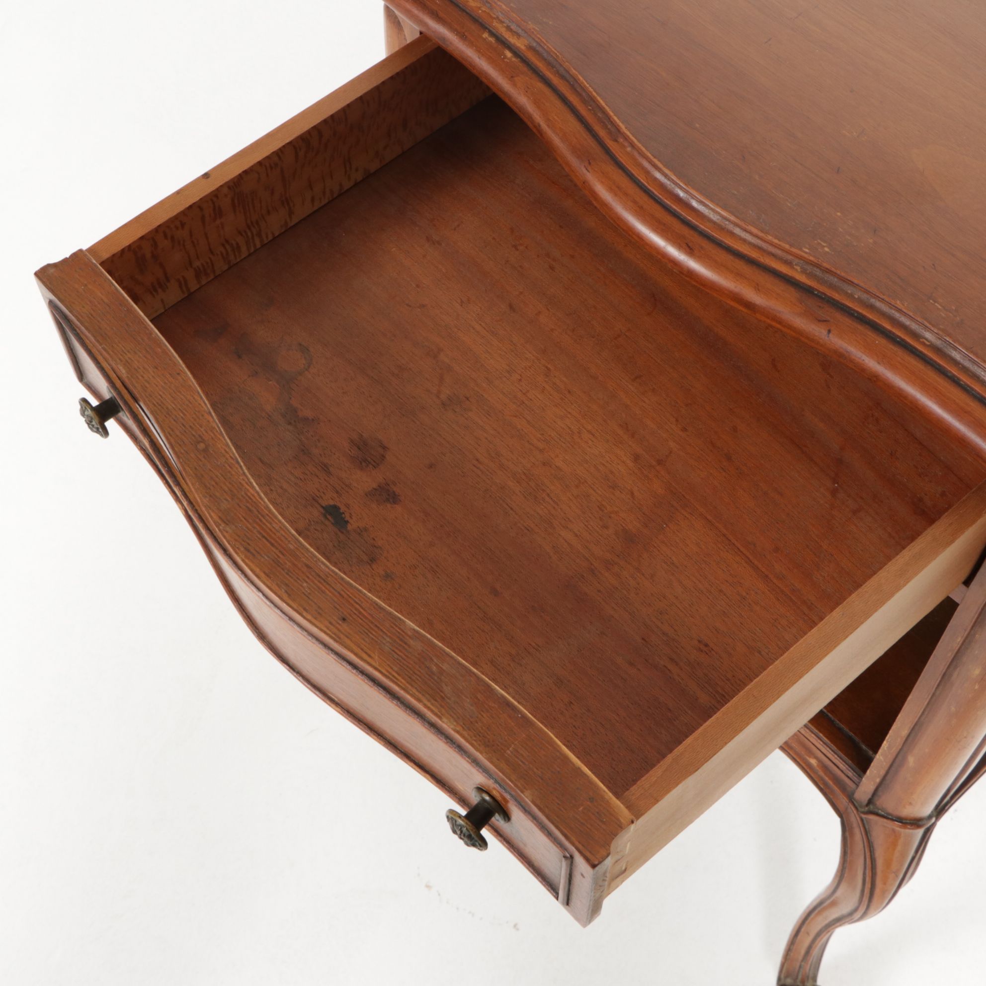 Drexel Louis XV Style Fruitwood Nightstand