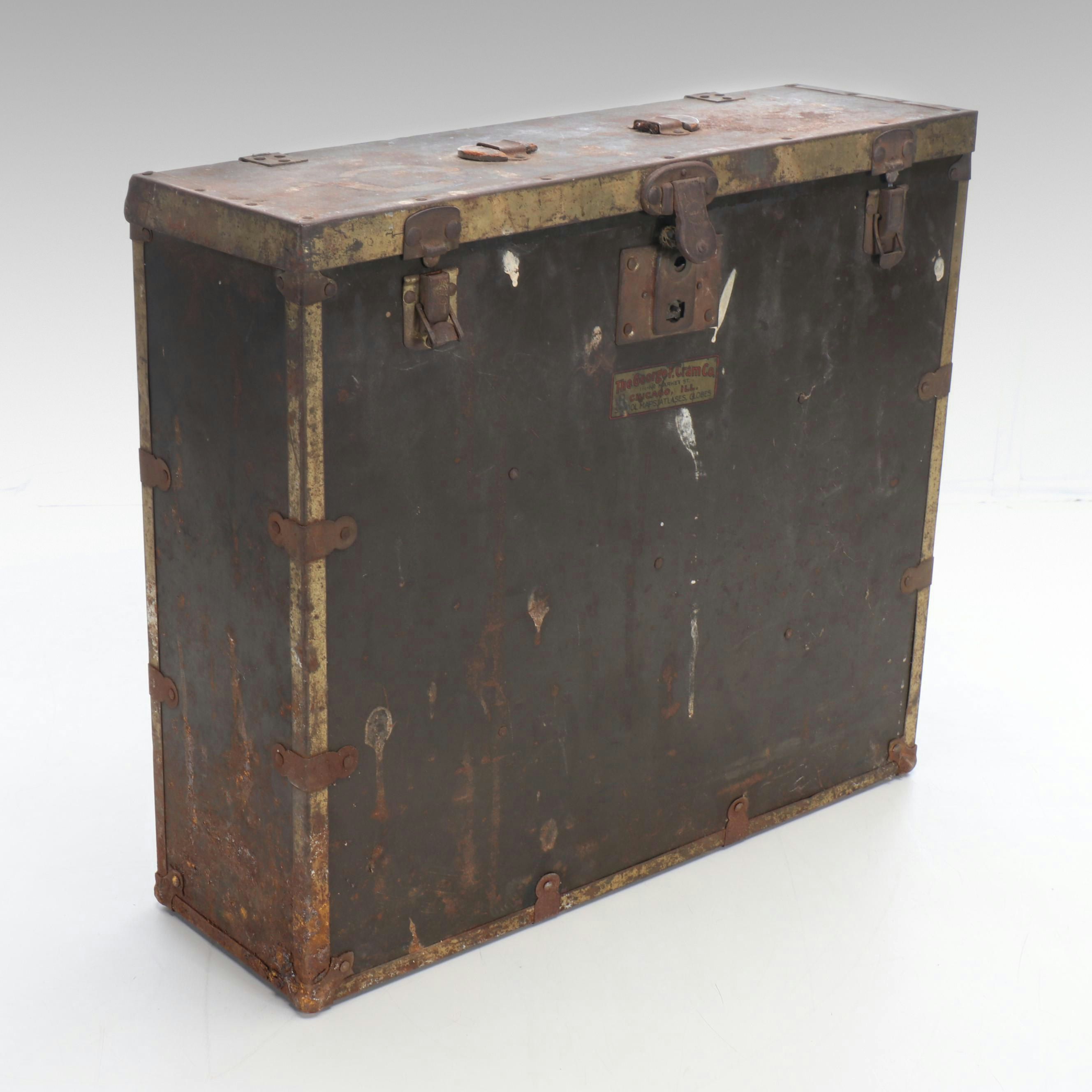 George F. Cram Portable and Washable Map and Atlas Outfit, Early 20th Century