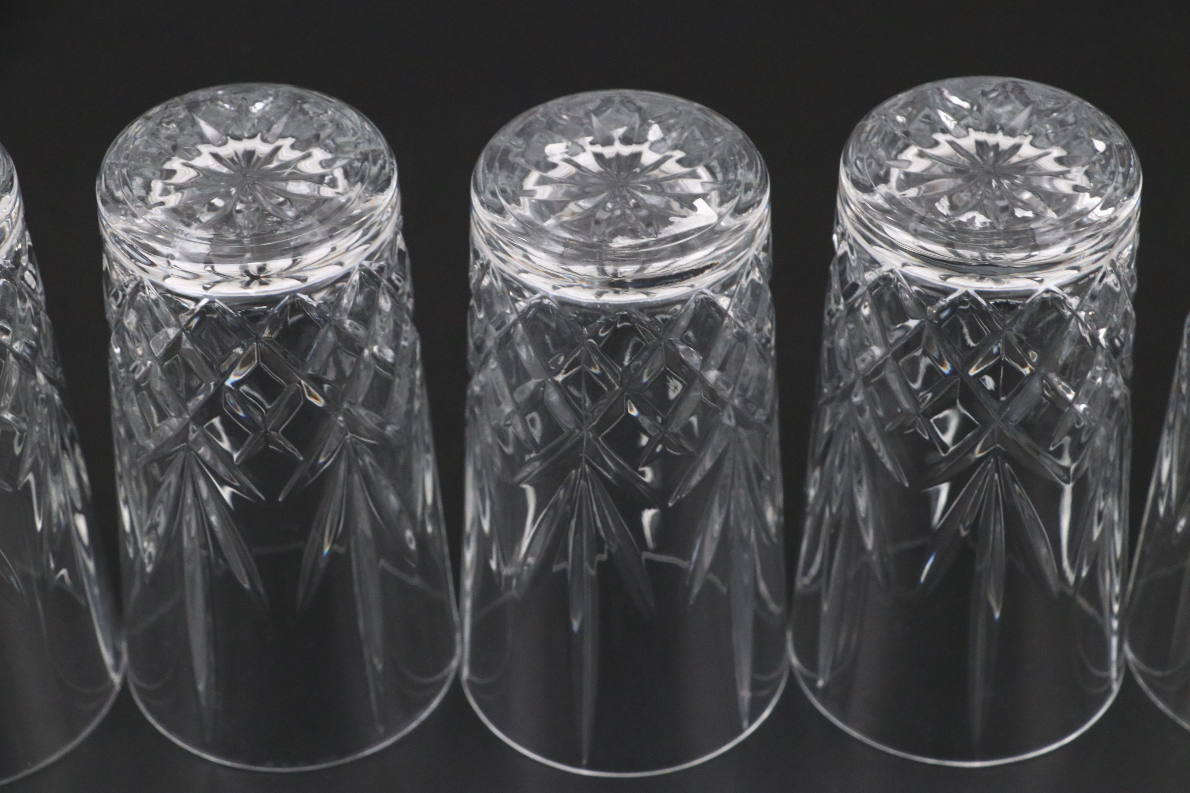 Royal Gallery Cut Crystal Drinking Glasses and Pitcher